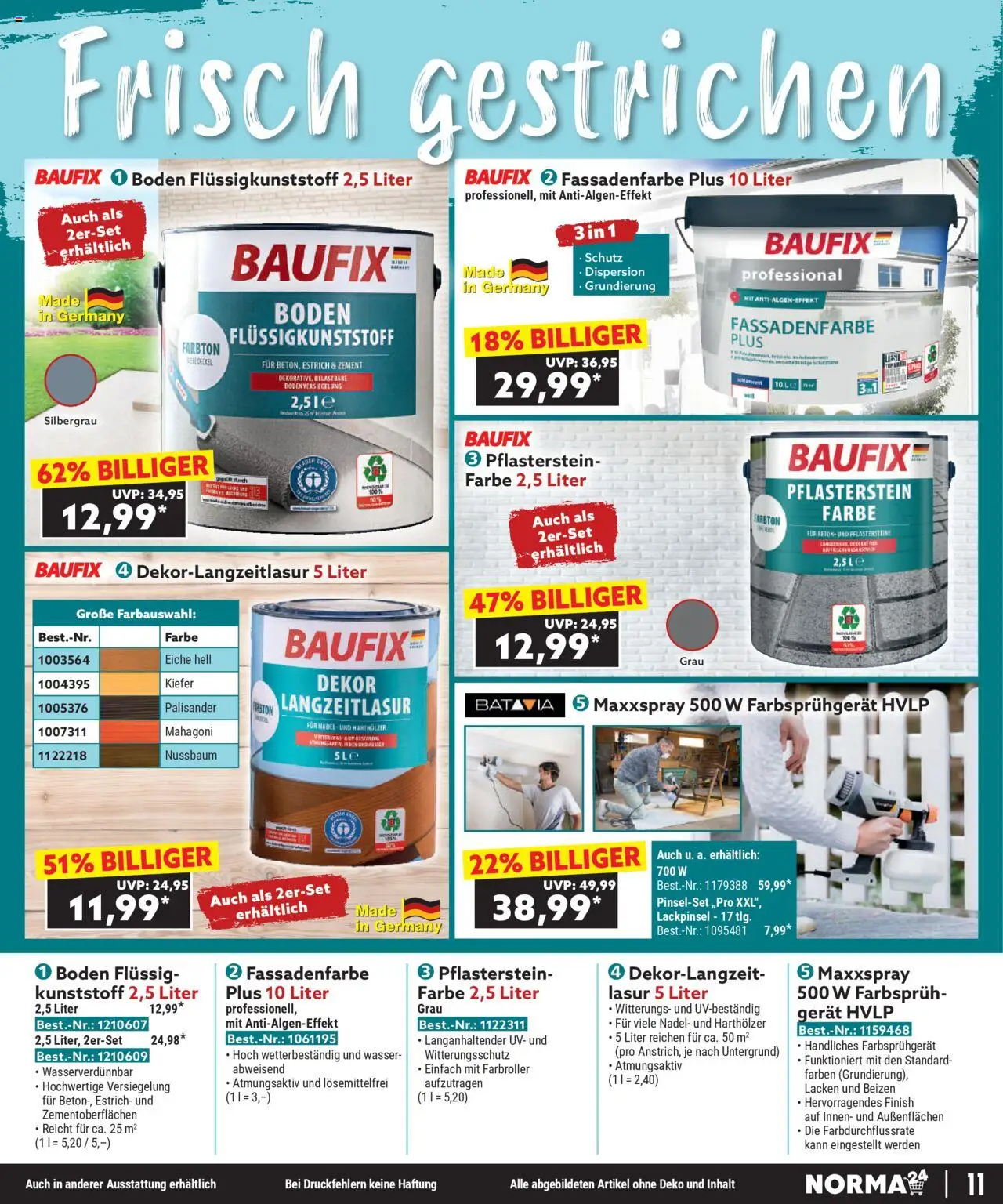 Norma Bestellmagazin Oktober 2025 – gültig ab 01.10.2025 | Seite: 11 | Produkte: Finish, Wasser