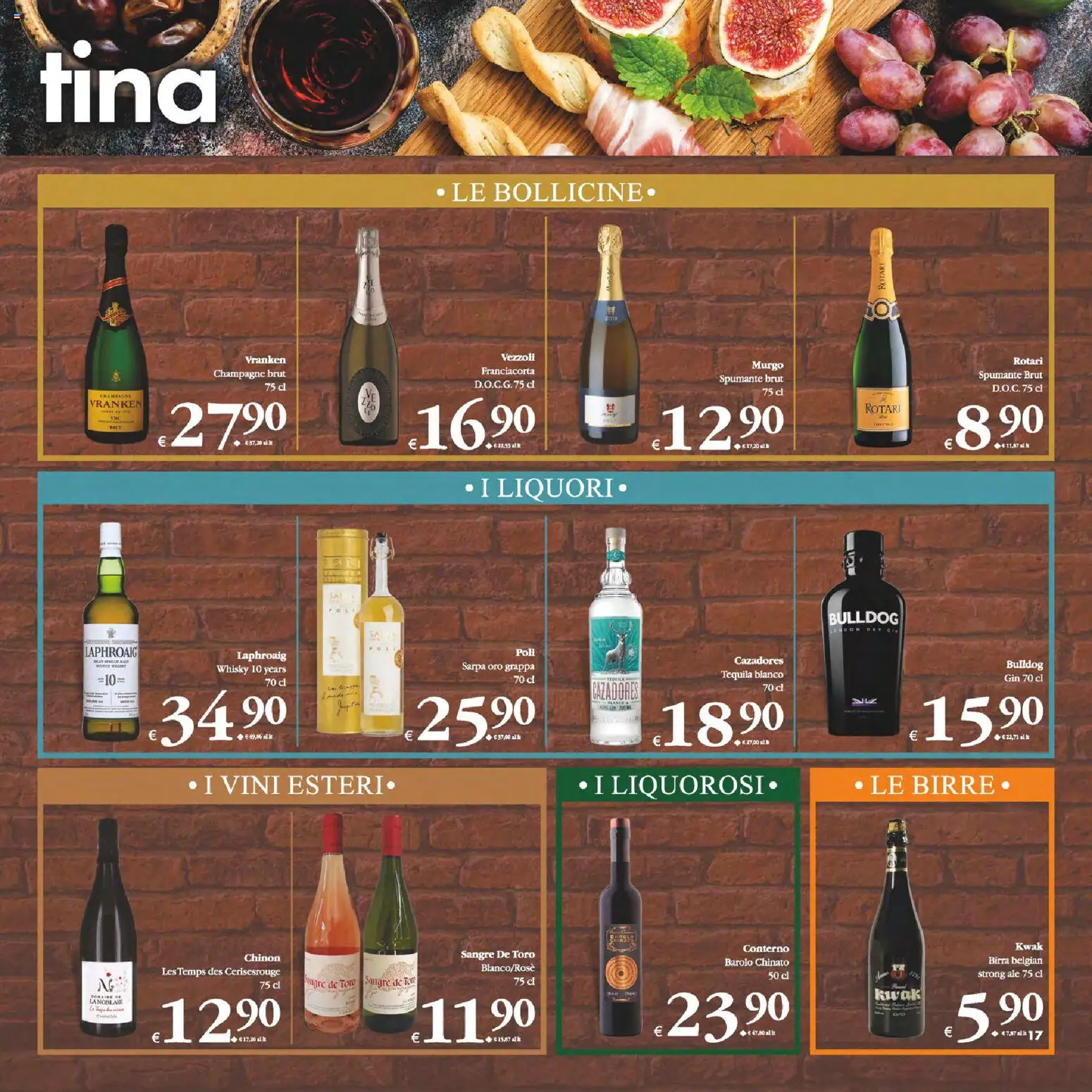 Volantino Decò del 13.02.2026 | Pagina: 17 | Prodotti: Birra, Gin, Spumante, Grappa