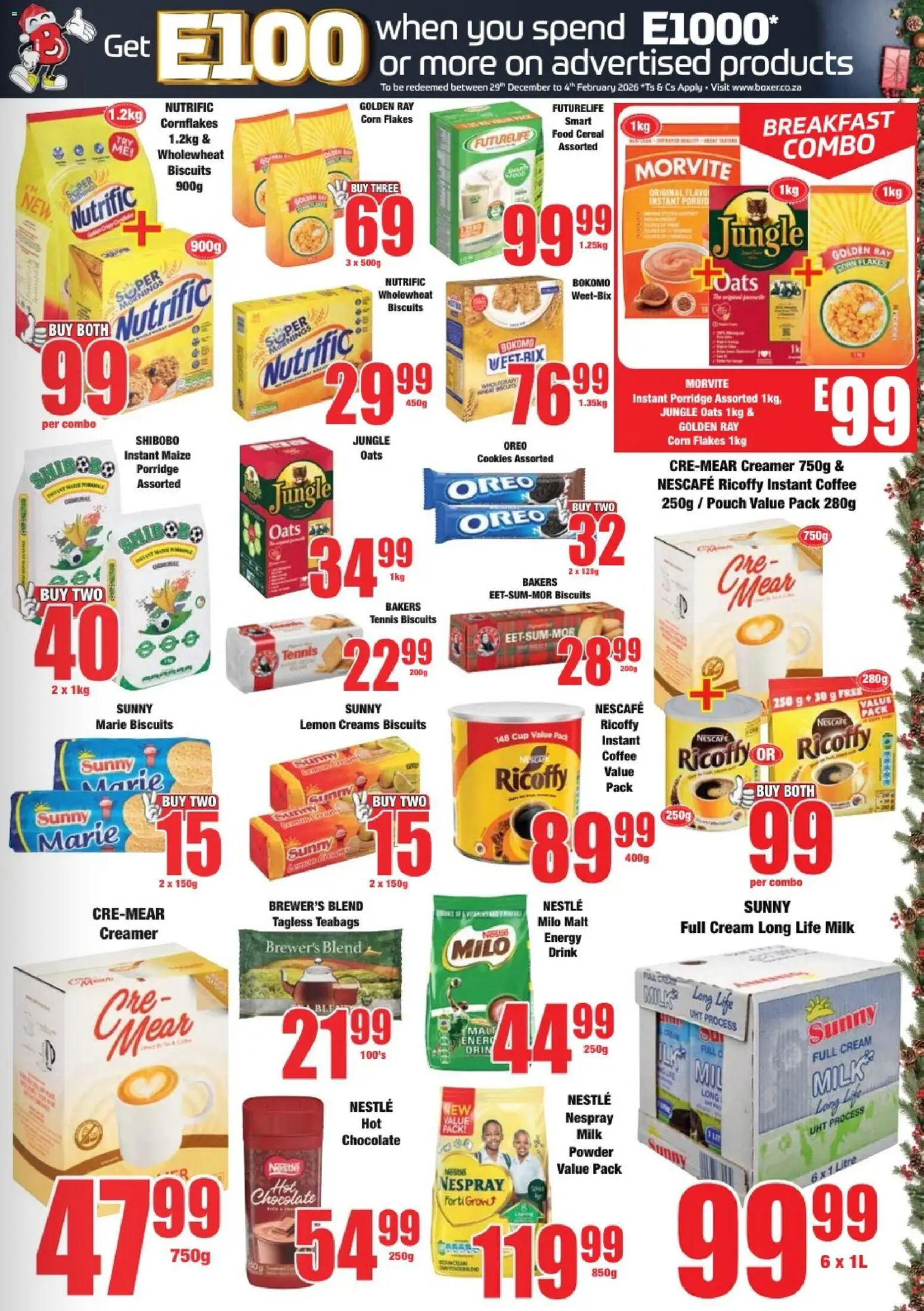 New Boxer catalogue – valid from 17.12.2025 | Page: 5 | Products: Milk, Creamer, Coffee, Lemon