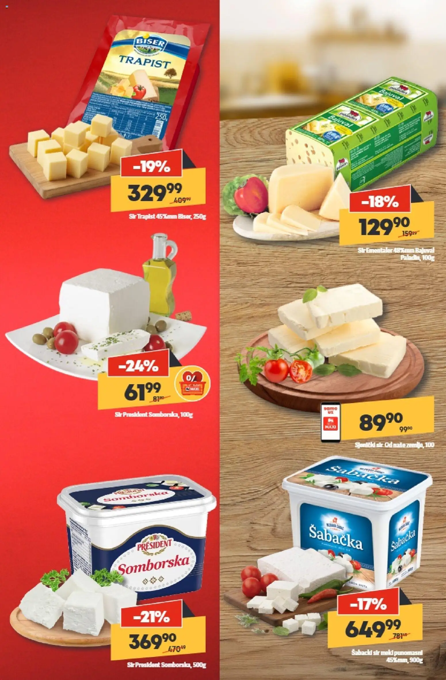 Maxi katalog - važi od 15.01.2026 | Strana: 7 | Proizvode: Ementaler, Sjenički sir, Sir
