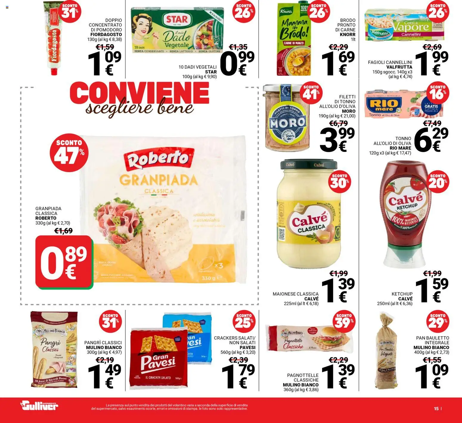 Volantino Gulliver del 13.01.2026 | Pagina: 15 | Prodotti: Ketchup, Fagioli, Maionese, Crackers