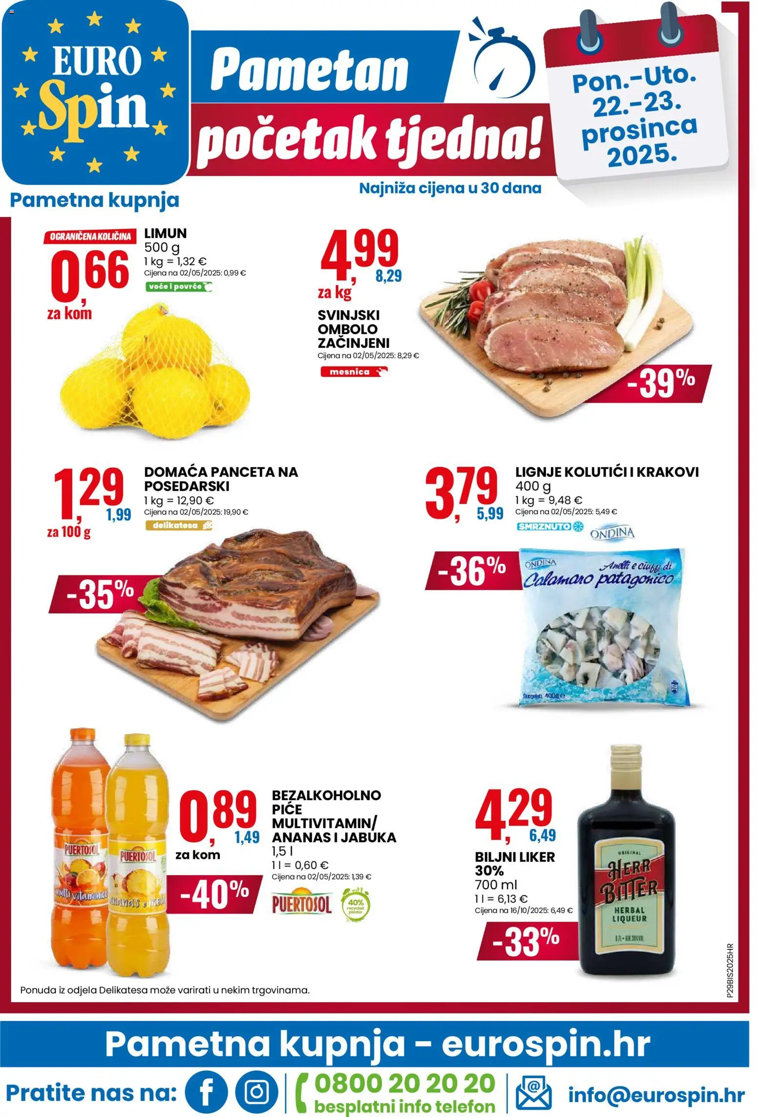 Eurospin katalog | vrijedi od 17.12.2025 | Stranica: 24 | Proizvodi: Povrće, Liker, Limun, Jabuka
