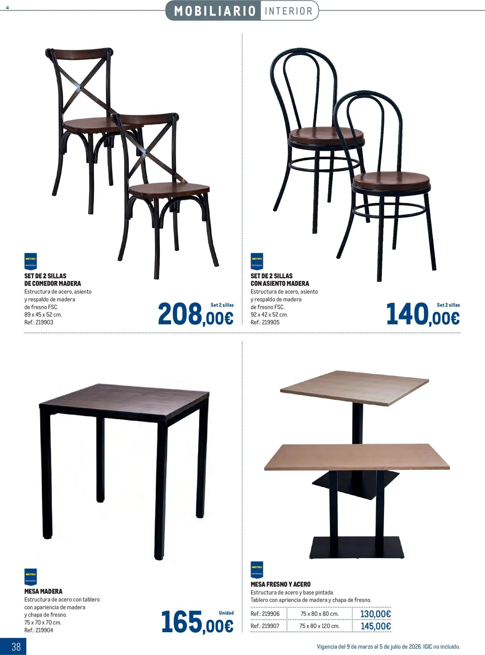 Makro - Especial Terrazas Canarias │ válido desde el 09.03.2026 | Página: 38 | Productos: Mesa