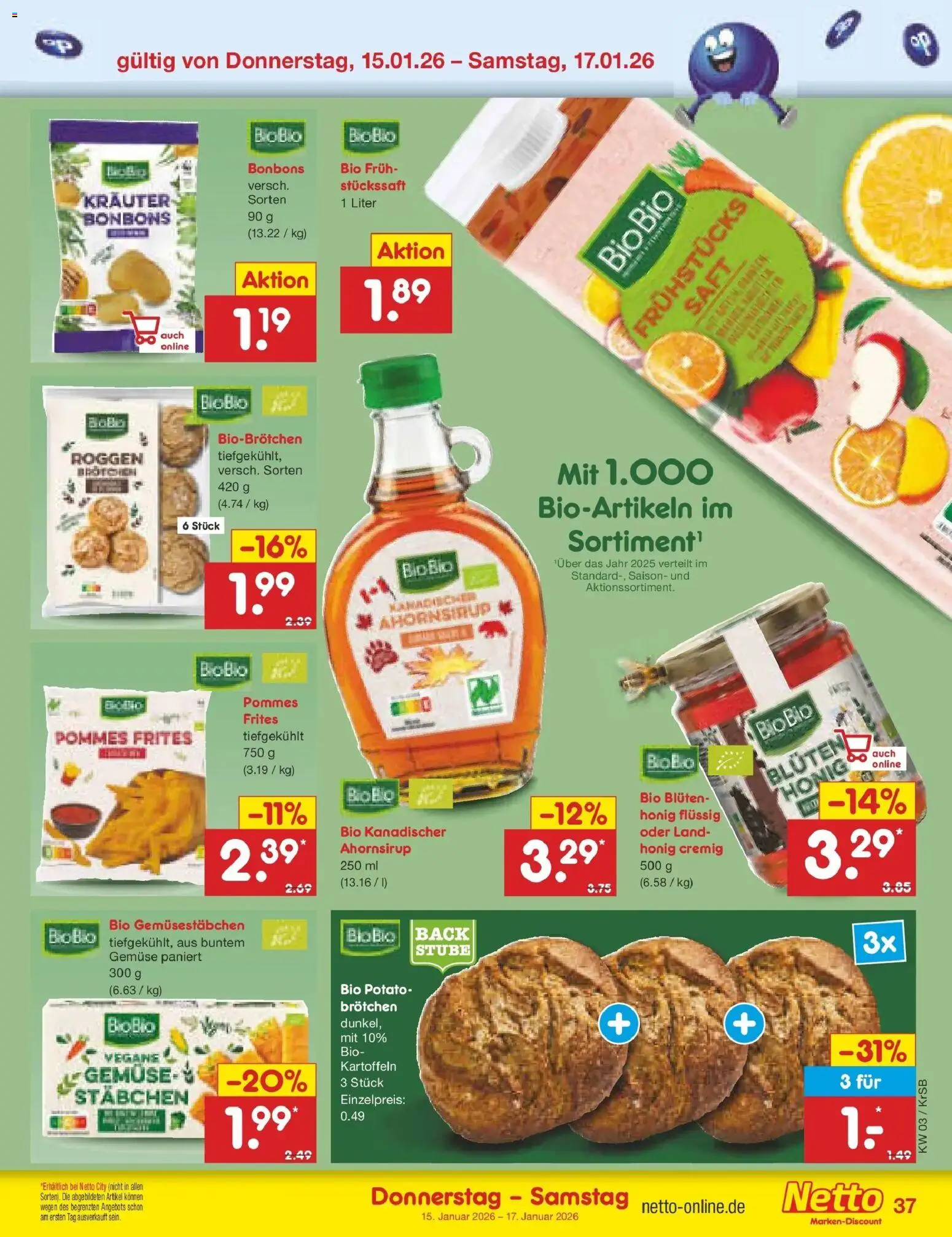 Netto Marken-Discount prospekt Jüchen	 – gültig ab 12.01.2026 | Seite: 47 | Produkte: Pommes, Pommes frites, Kartoffeln, Gemüse