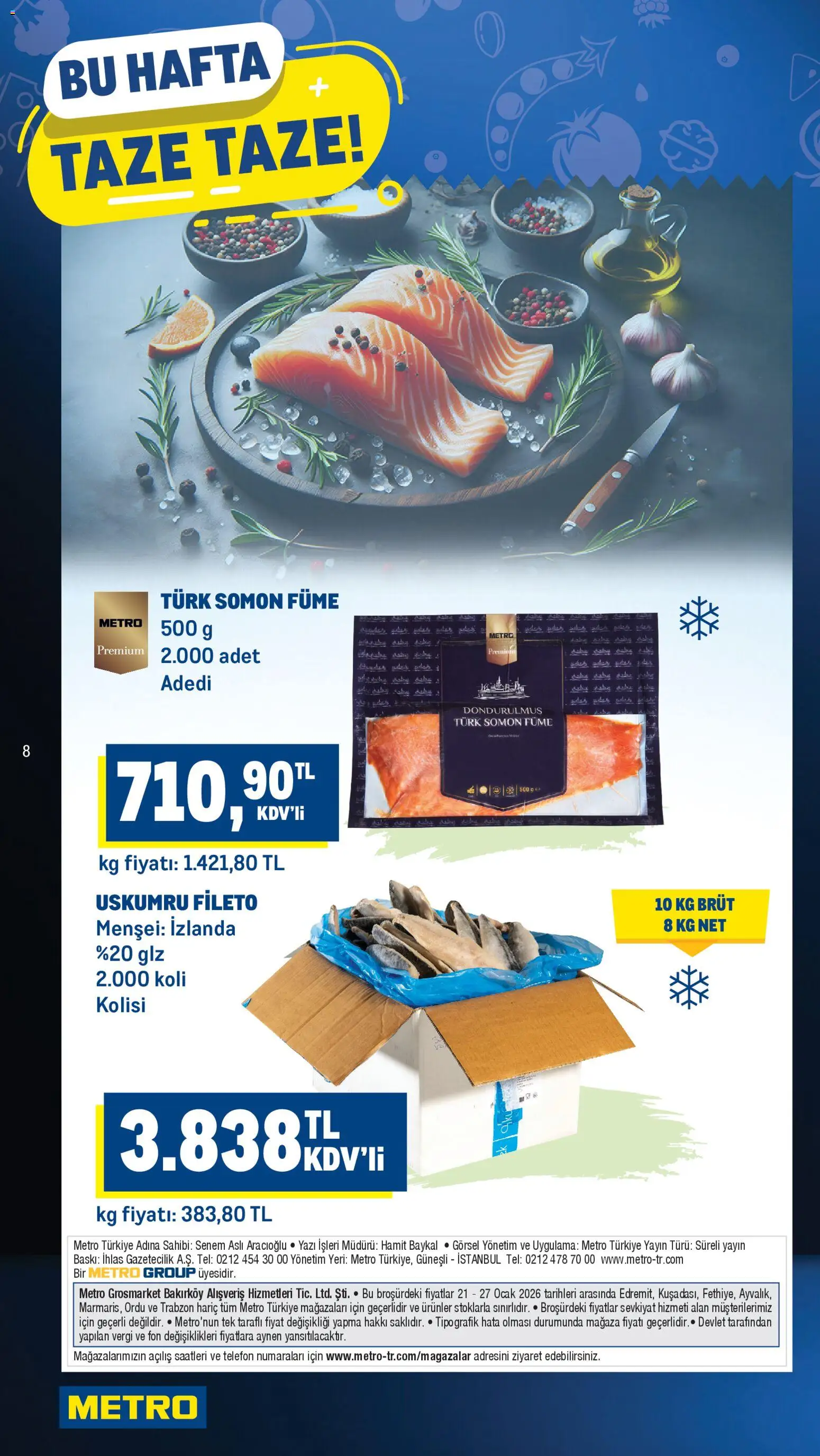 Metro Katalog - 21.01.2026 tarihinden itibaren geçerlidir | Sayfa: 8 | Ürünler: Baskı, Telefon, Somon, Ocak