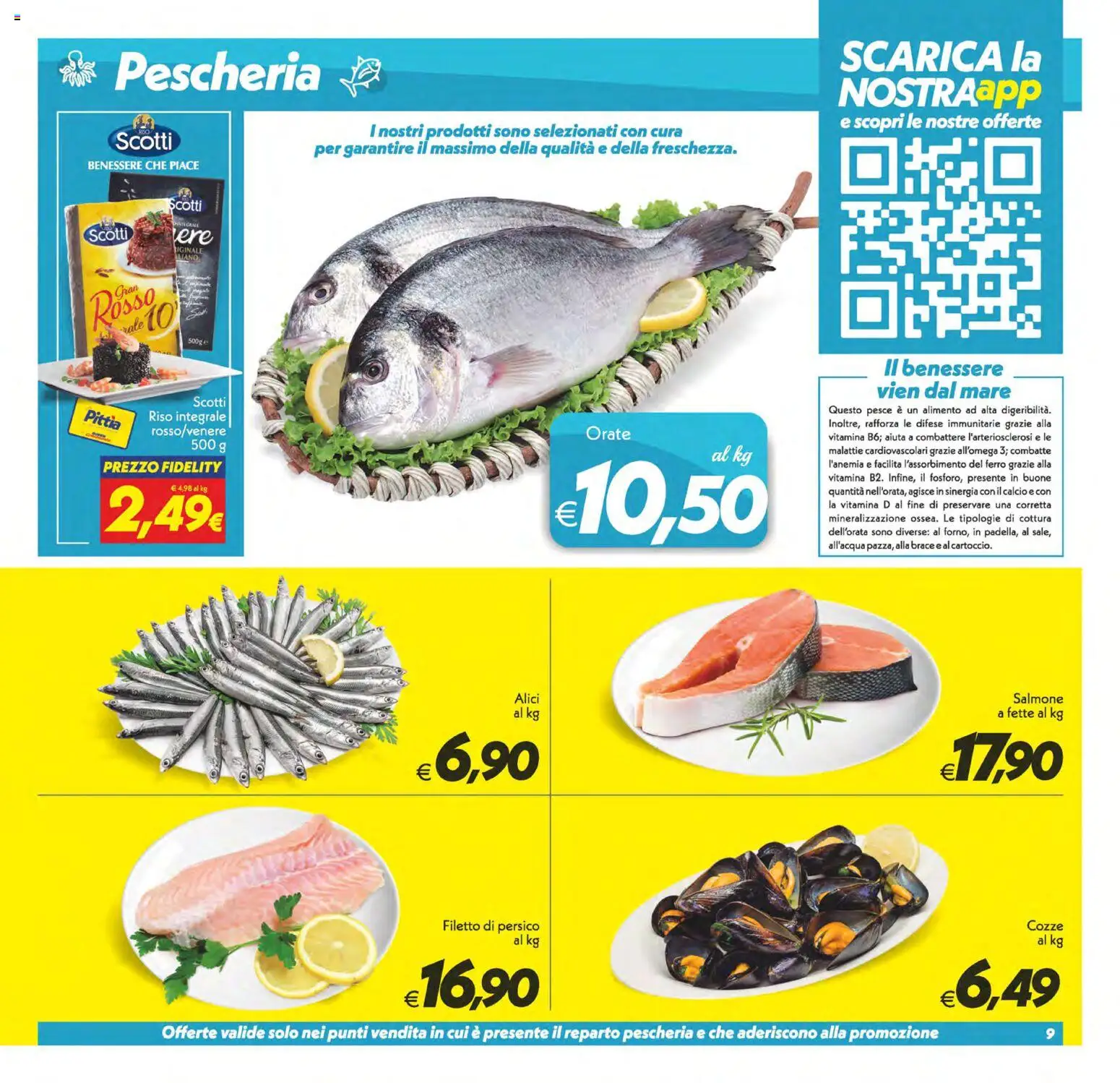 Volantino SuperConveniente del 24.10.2025 | Pagina: 9 | Prodotti: Salmone, Riso, Pesce, Alici