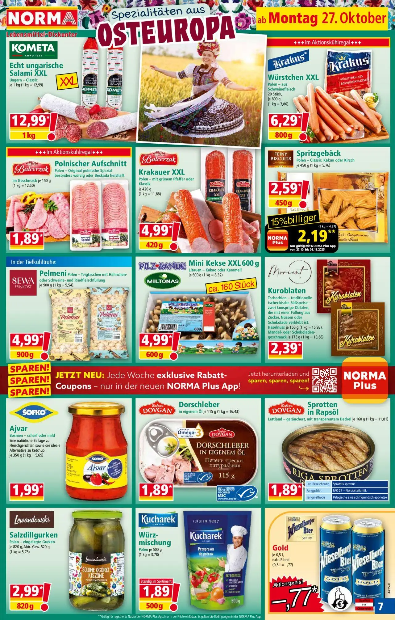 Norma Flugblatt gültig ab 27.10.2025 | Seite: 8 | Produkte: Gurken, Pfeffer, Bier, Schweinefleisch