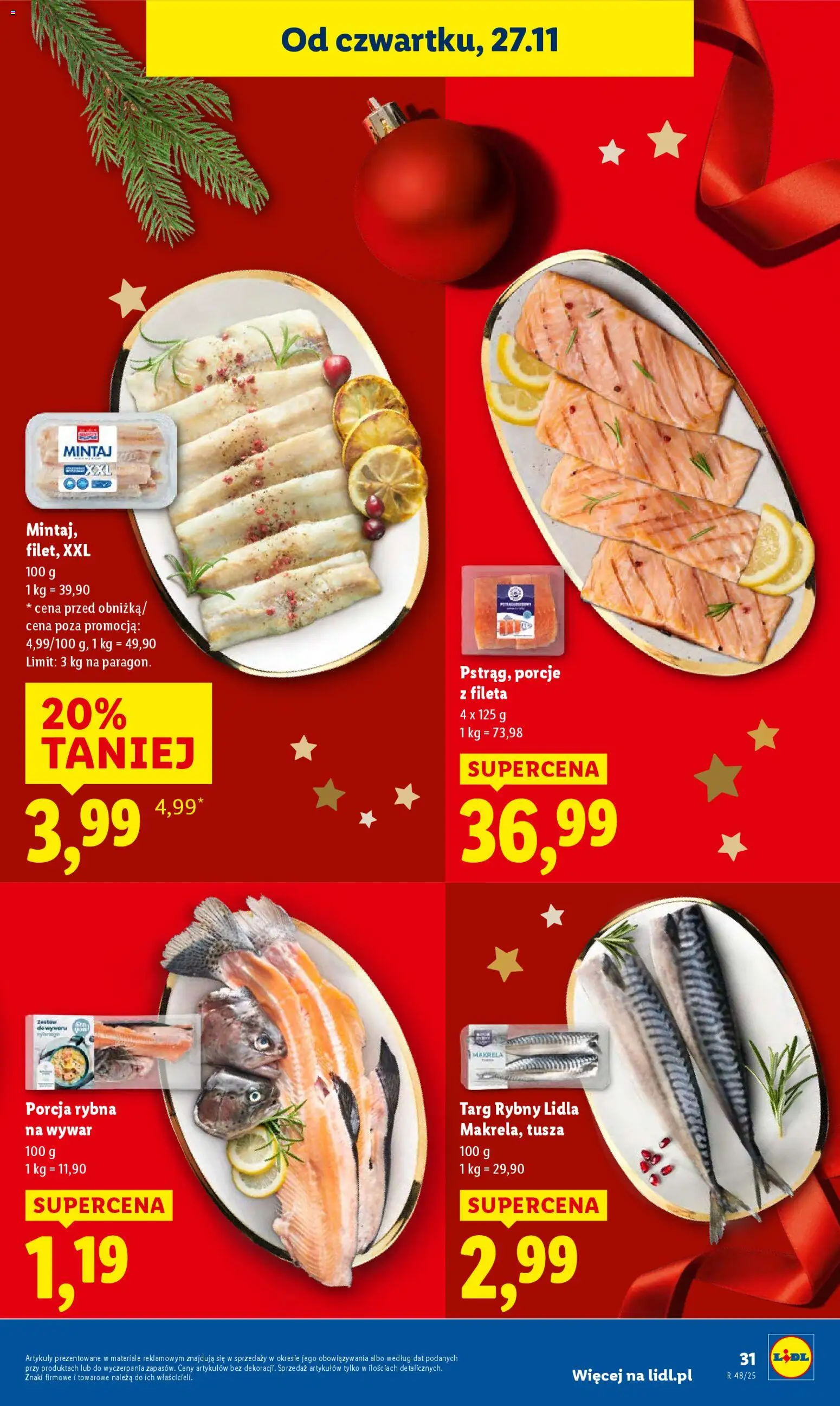 Lidl Black Friday od 27.11.2025 | Strona: 31 | Produkty: Rybna, Mintaj, Makrela
