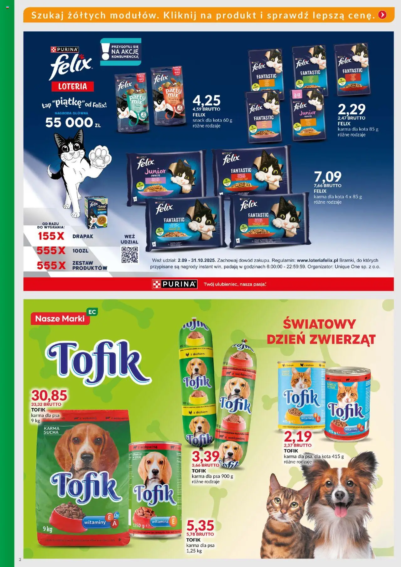 Eurocash Gazetka - Dzień Zwierząt od 08.09.2025 | Strona: 2 | Produkty: Grill, Drapak, Karma dla kota, Karma dla psa