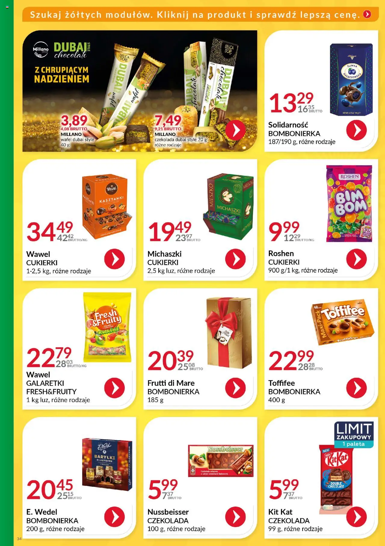 Eurocash Gazetka - Katalog Artykułów Spożywczych od 01.06.2025 | Strona: 34 | Produkty: Cukierki roshen, Bombonierka, Toffifee, Cukierki