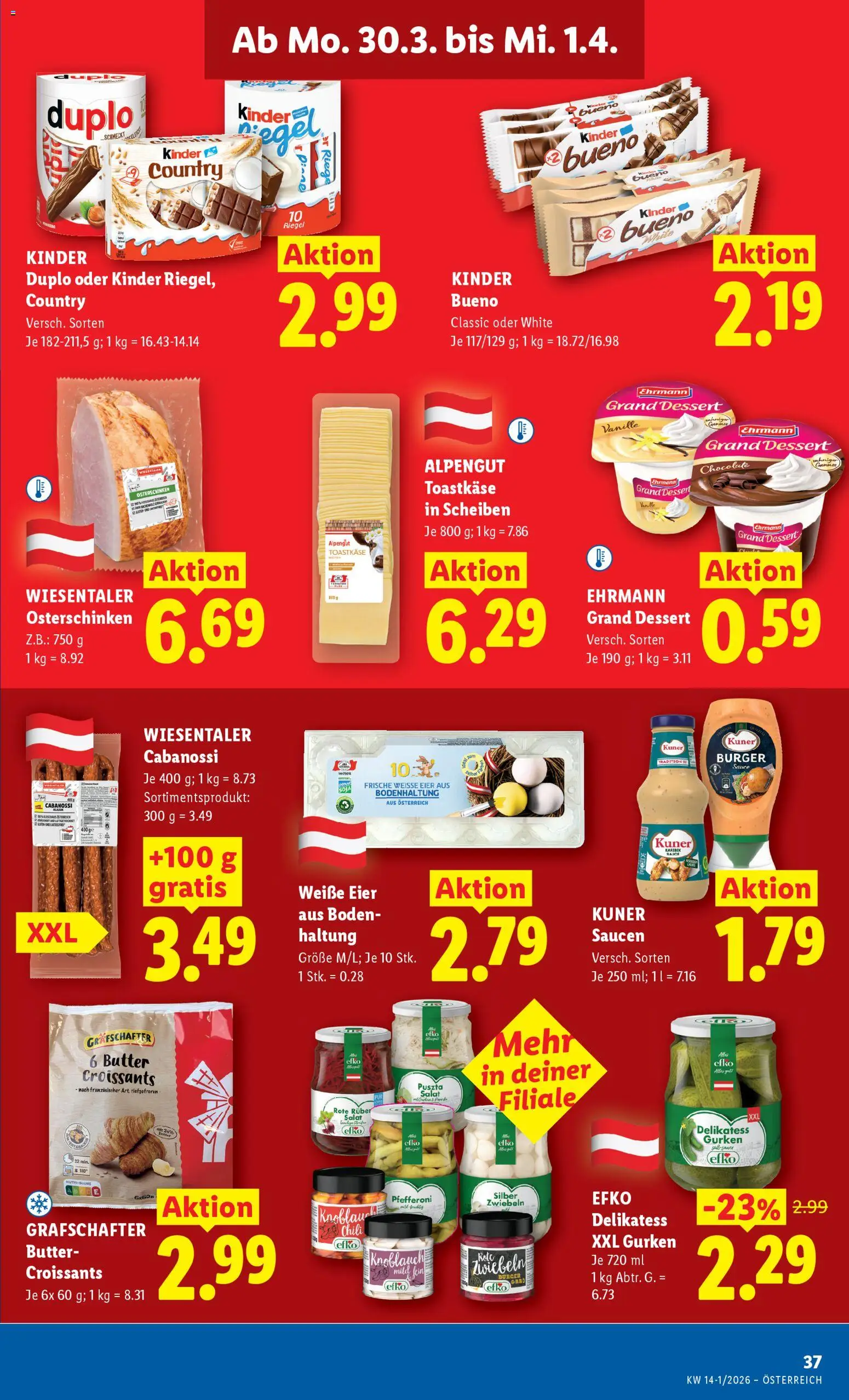 Lidl Flugblatt - Oberpullendorf, Güssing, Oberwart gültig ab 26.03.2026 | Seite: 42 | Produkte: Zwiebeln, Knoblauch, Chili, Butter