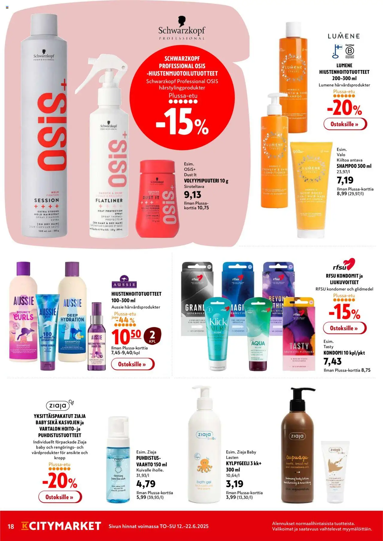  | Sivu: 18 | Tuotteet: Shampoo, Kondomit