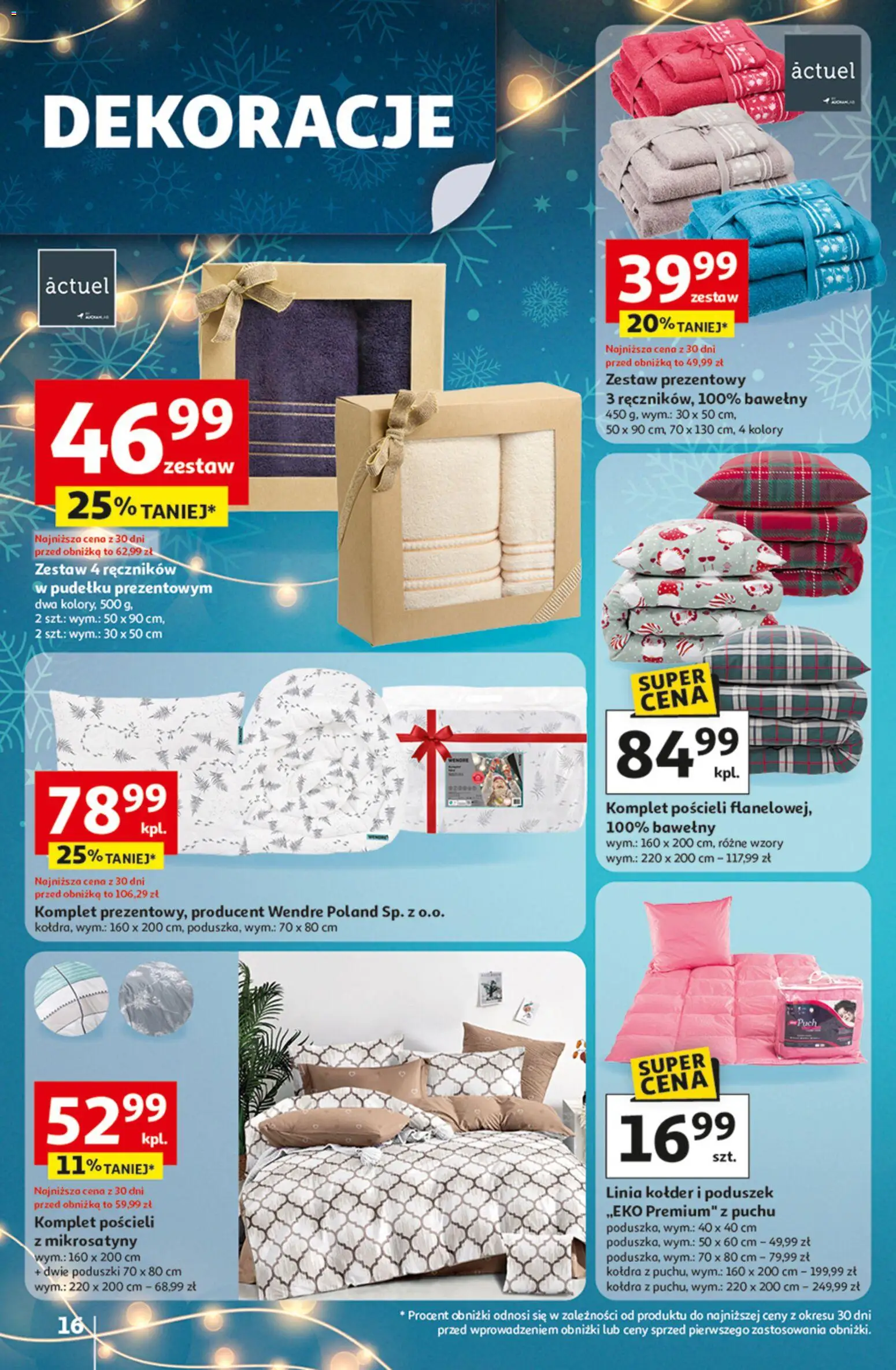 Auchan Gazetka - Katalog prezenty od 27.11.2025 | Strona: 16 | Produkty: Kołdra