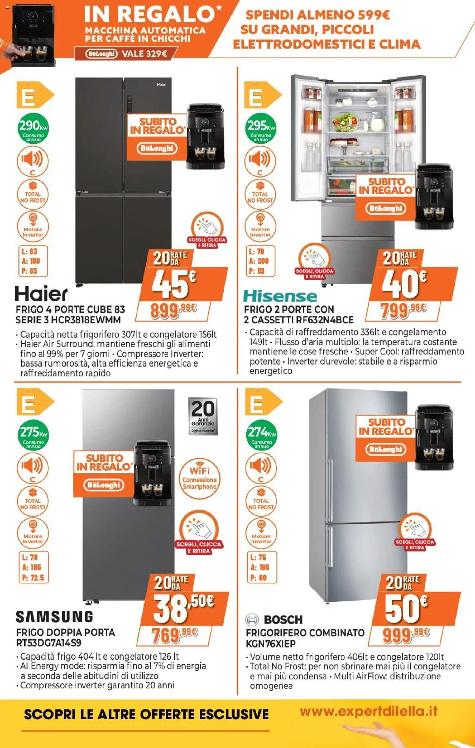 Volantino Expert del 12.03.2026 | Pagina: 6 | Prodotti: Caffè, Compressore, Smartphone, Frigorifero combinato