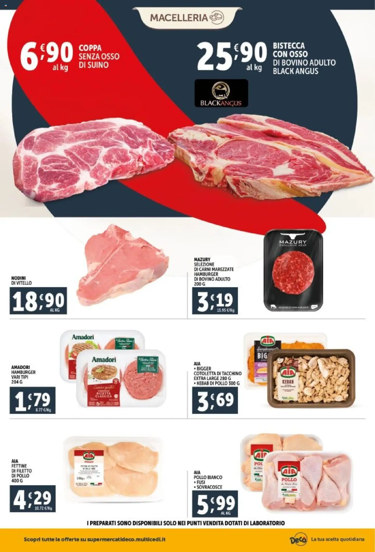 Volantino Decò del 29.12.2025 | Pagina: 6 | Prodotti: Pollo, Suino, Tacchino, Hamburger