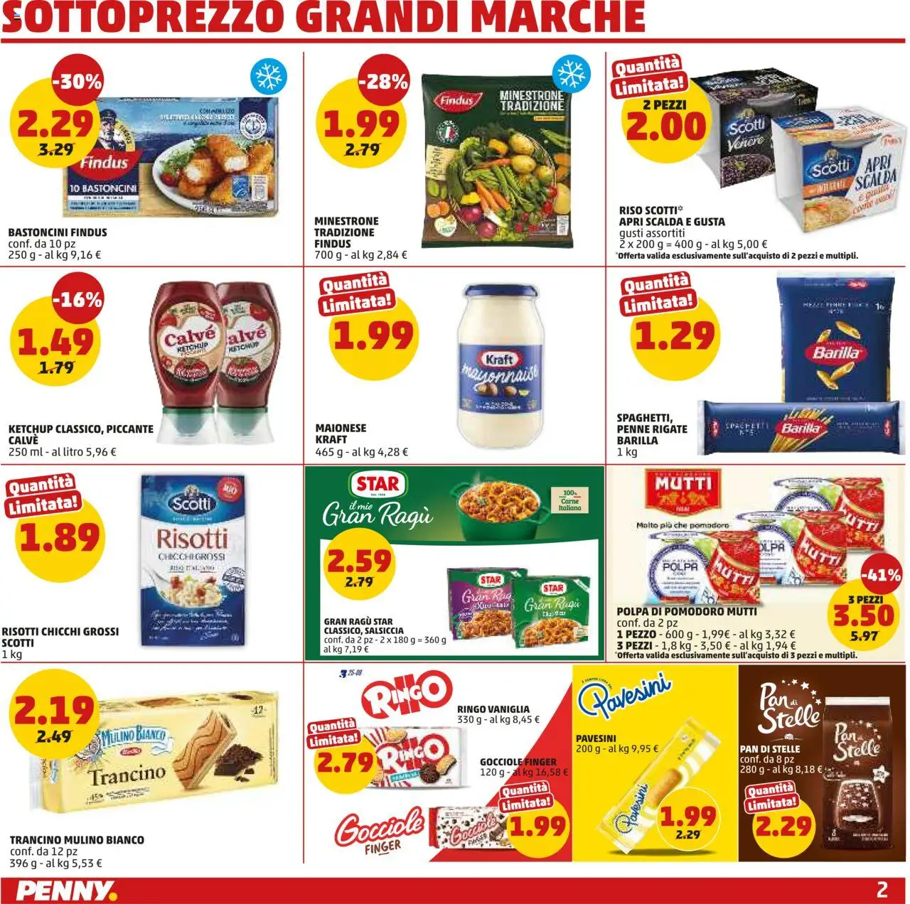 Volantino PENNY del 25.09.2025 | Pagina: 2 | Prodotti: Riso, Ketchup, Maionese, Salsiccia