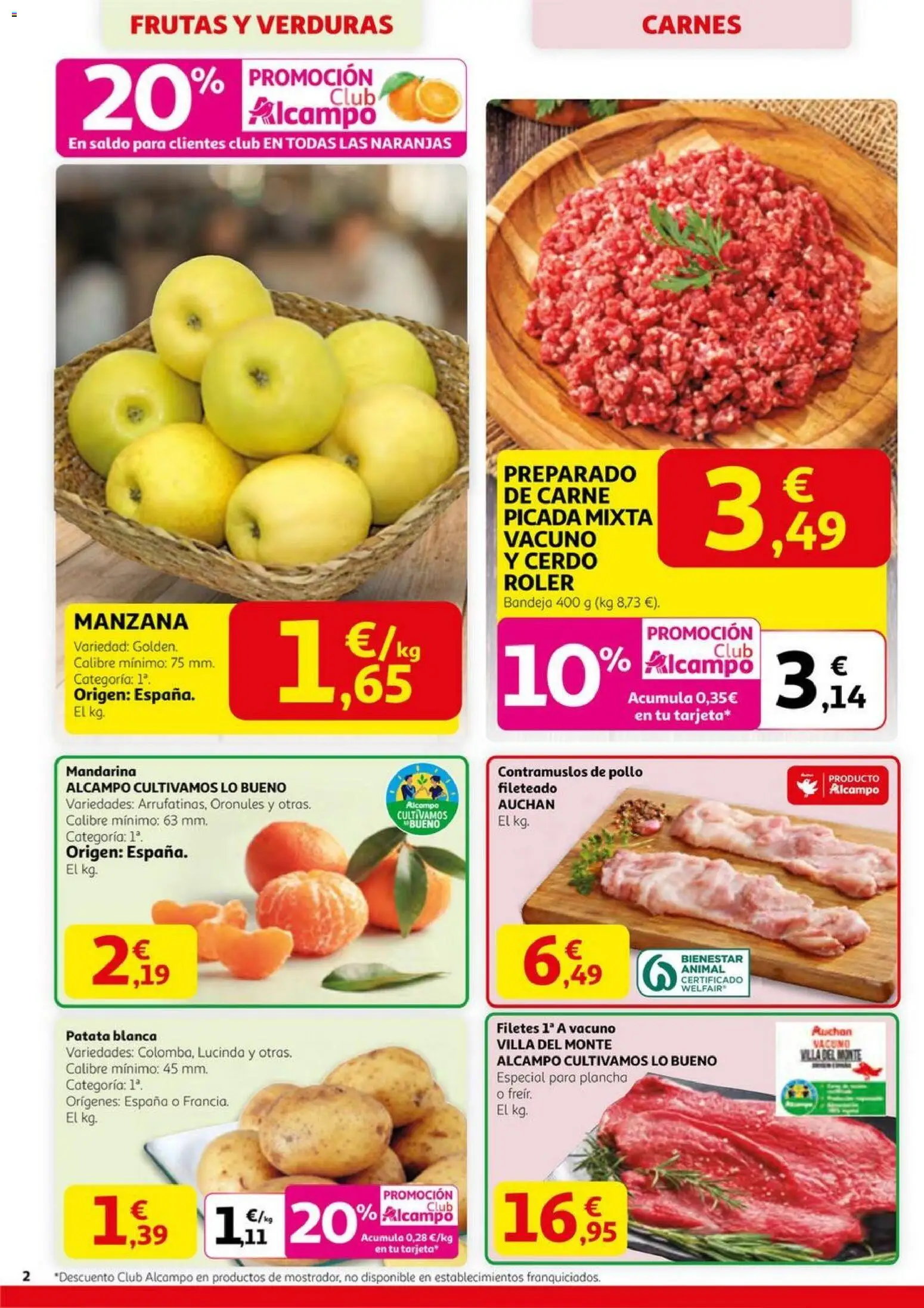 Alcampo - SM Nacional │ válido desde el 06.11.2025 | Página: 2 | Productos: Cerdo, Naranjas, Manzana, Bandeja