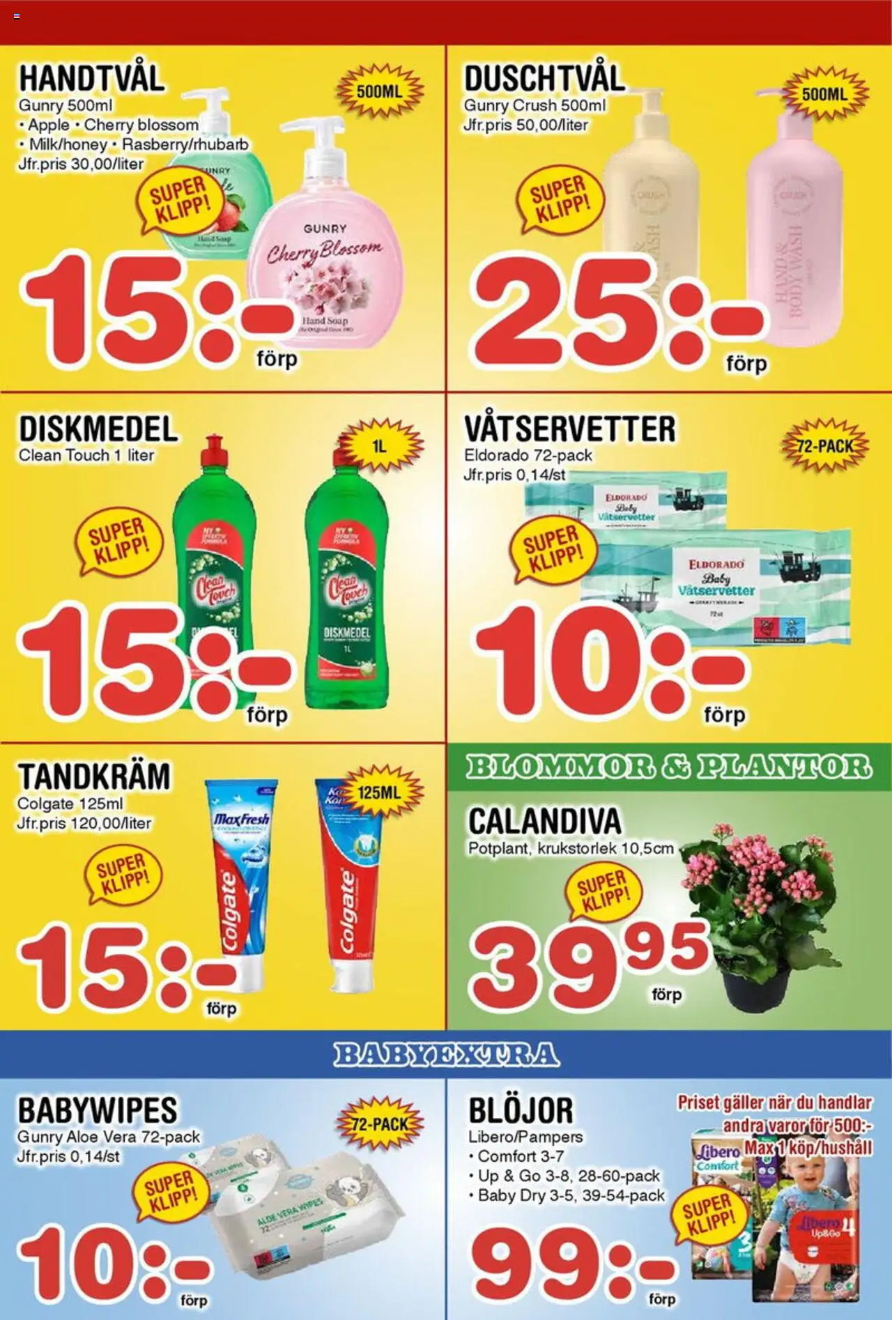 Nya Pulsen reklamblad aktuell från 18.08.2025 | Sida: 15 | Produkter: Tandkräm, Galler, Blöjor, Handtvål