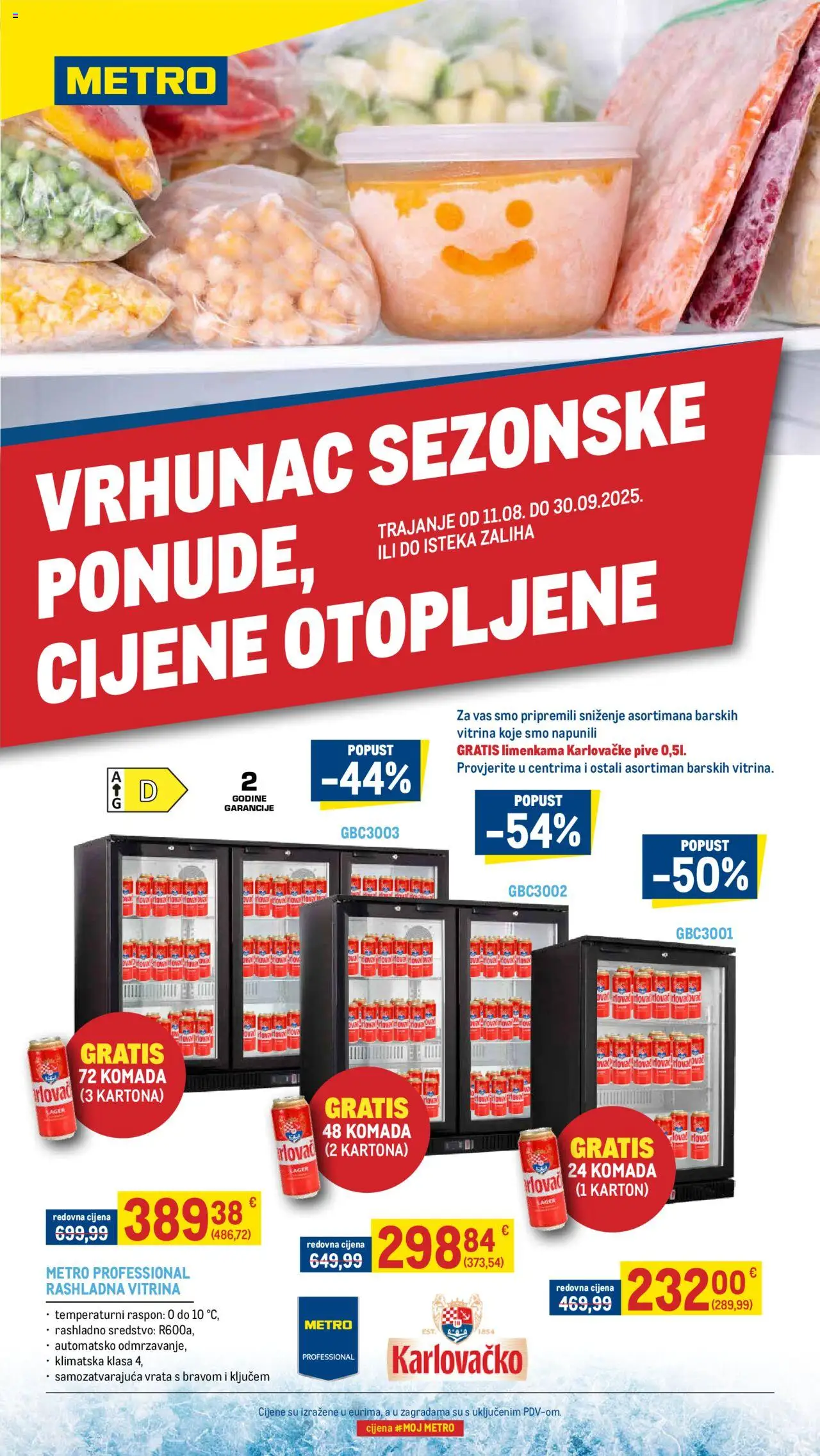 Metro katalog | vrijedi od 11.08.2025 | Stranica: 1 | Proizvodi: Vitrina, Karlovačko, Vrata