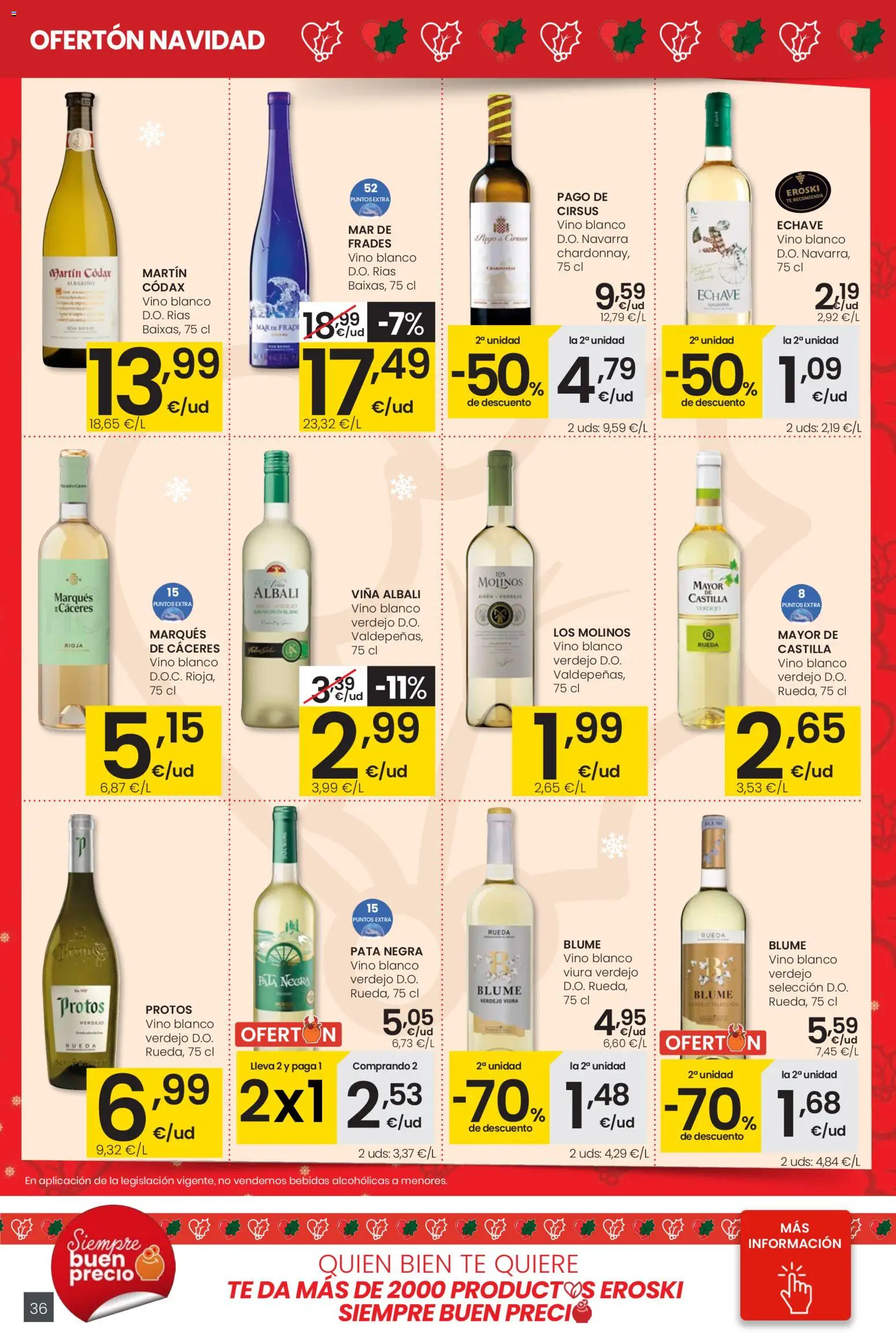 Eroski - Navidad │ válido desde el 18.12.2025 | Página: 36 | Productos: Vino, Té