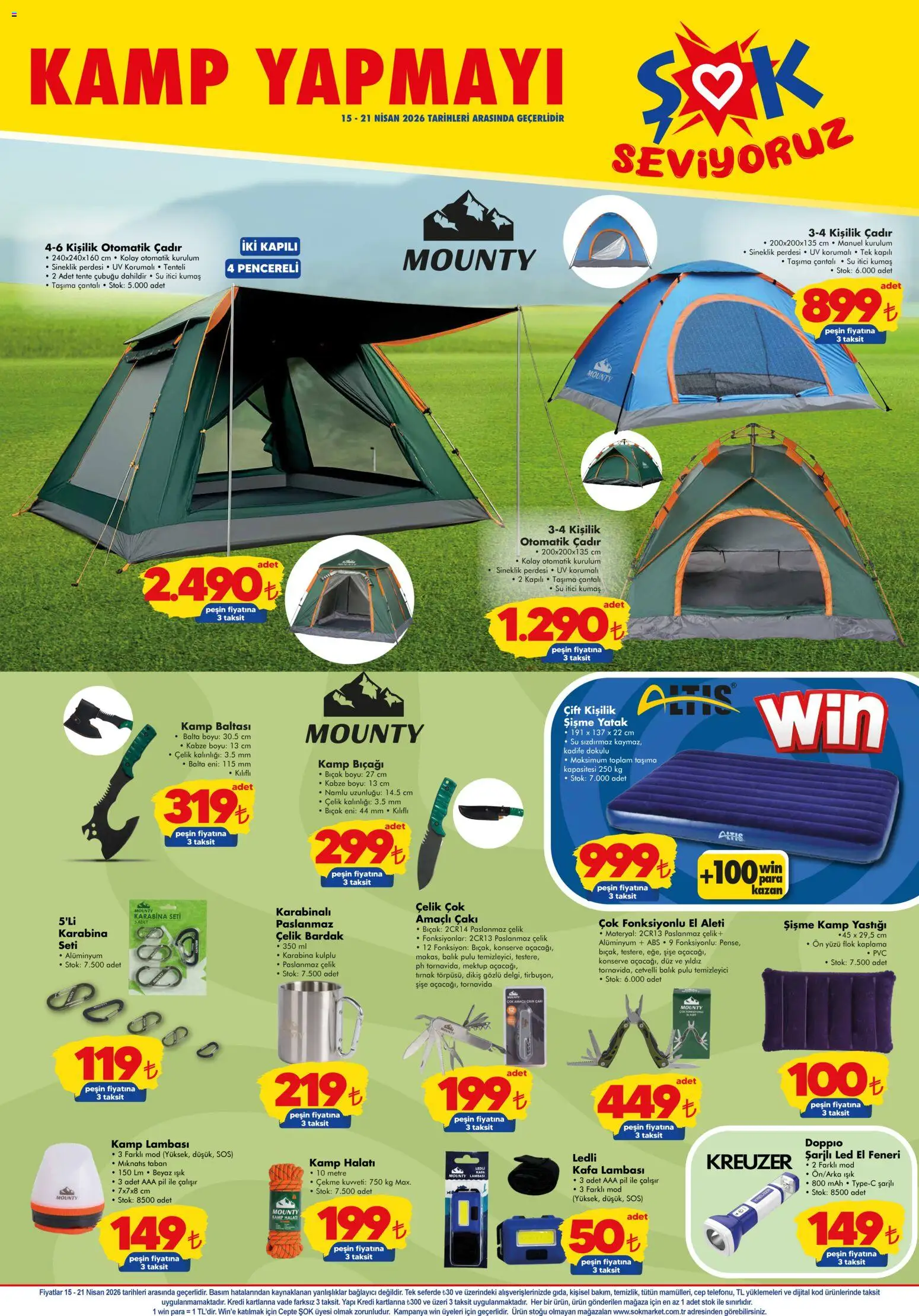 Şok Market Katalog - 15.04.2026 tarihinden itibaren geçerlidir | Sayfa: 6 | Ürünler: Yatak, Pil, Balık, Bağlayıcı