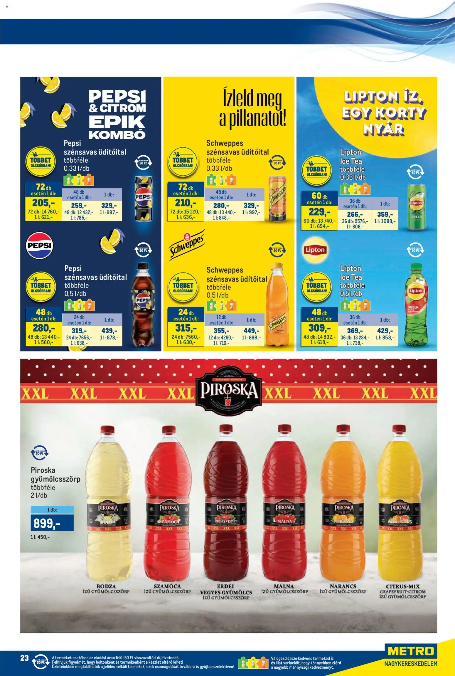 Metro akciós ujság - amely érvényes a következő dátumtól: 16.04.2026 | Oldal: 23 | Termékek: Málna, Gyümölcs, Tea, Só
