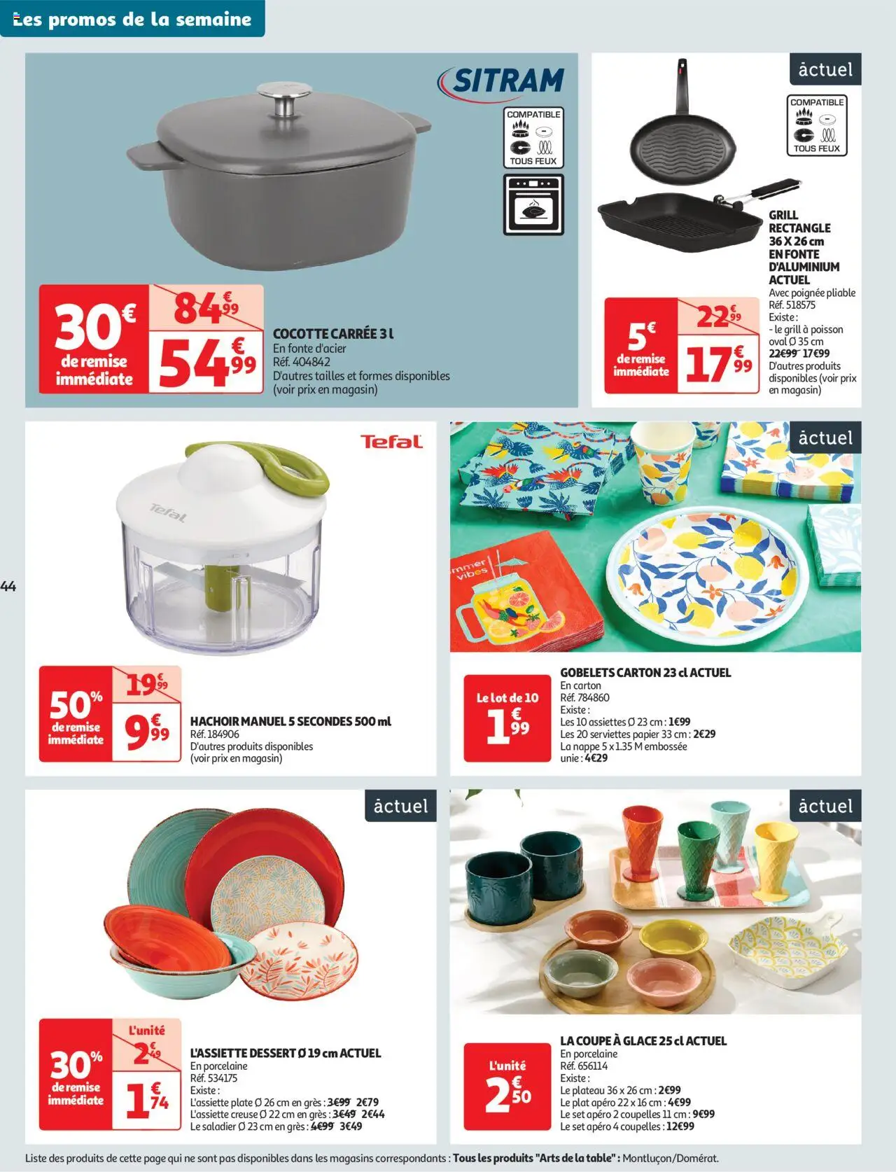  | Page: 44 | Produits: Plateau, Grill, Tefal, Nappe