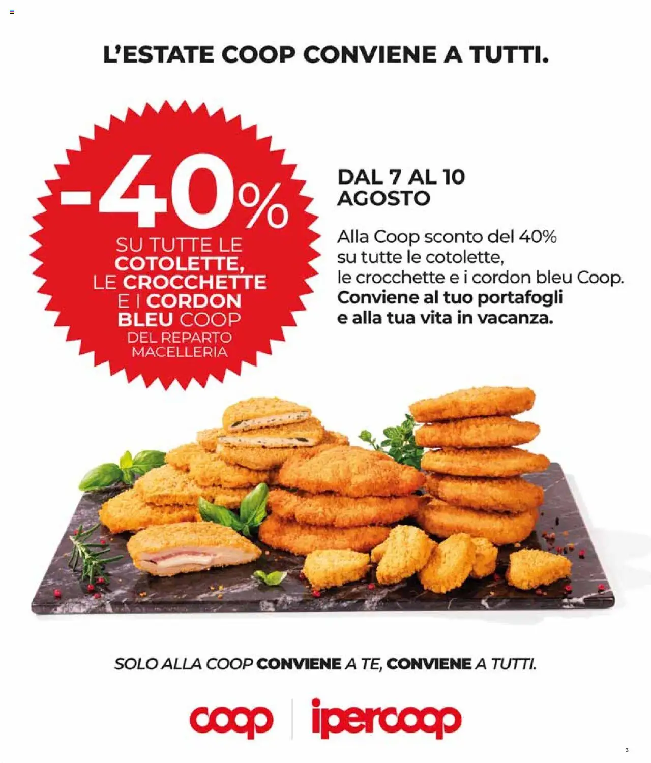Volantino Ipercoop del 31.07.2025 | Pagina: 3 | Prodotti: Crocchette