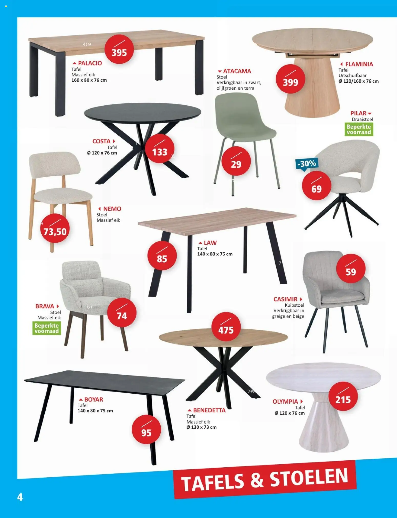{H1} | Pagina: 4 | Producten: Tafel, Stoel