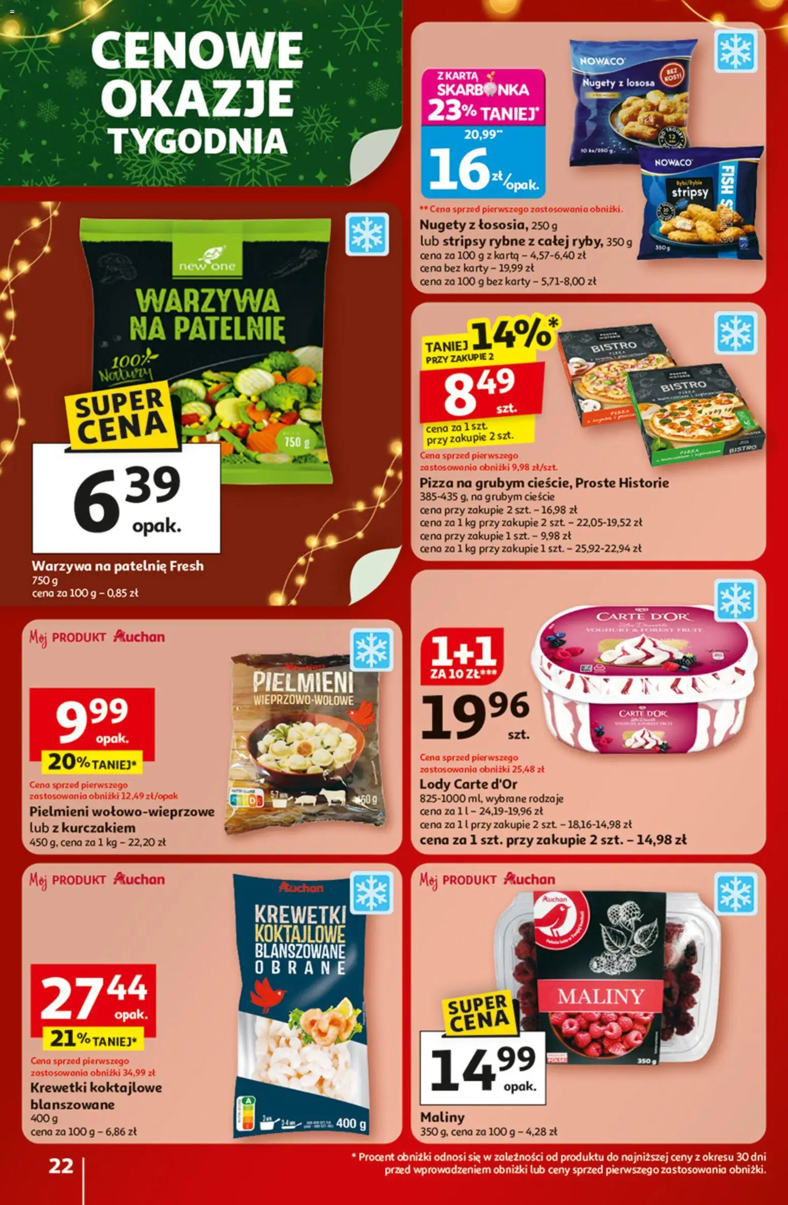 Auchan Black Friday od 20.11.2025 | Strona: 22 | Produkty: Maliny, Warzywa na patelnie, Patelnie, Lody