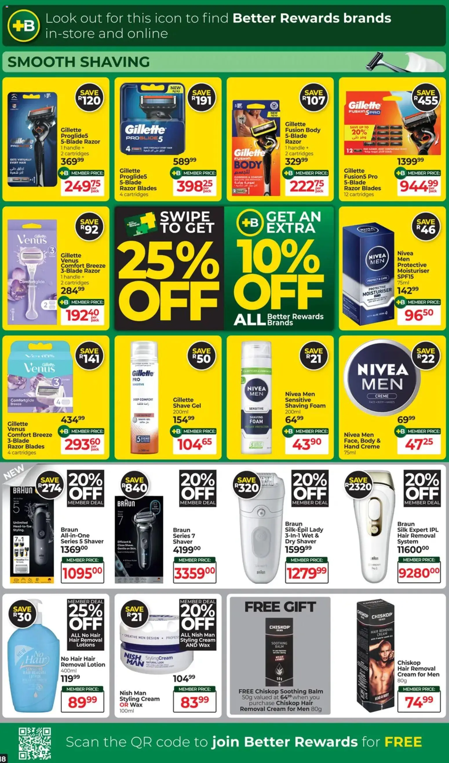 New Dis-Chem catalogue – valid from 18.11.2025 | Page: 18 | Products: Cream, Shaving foam, Foam, Lotion