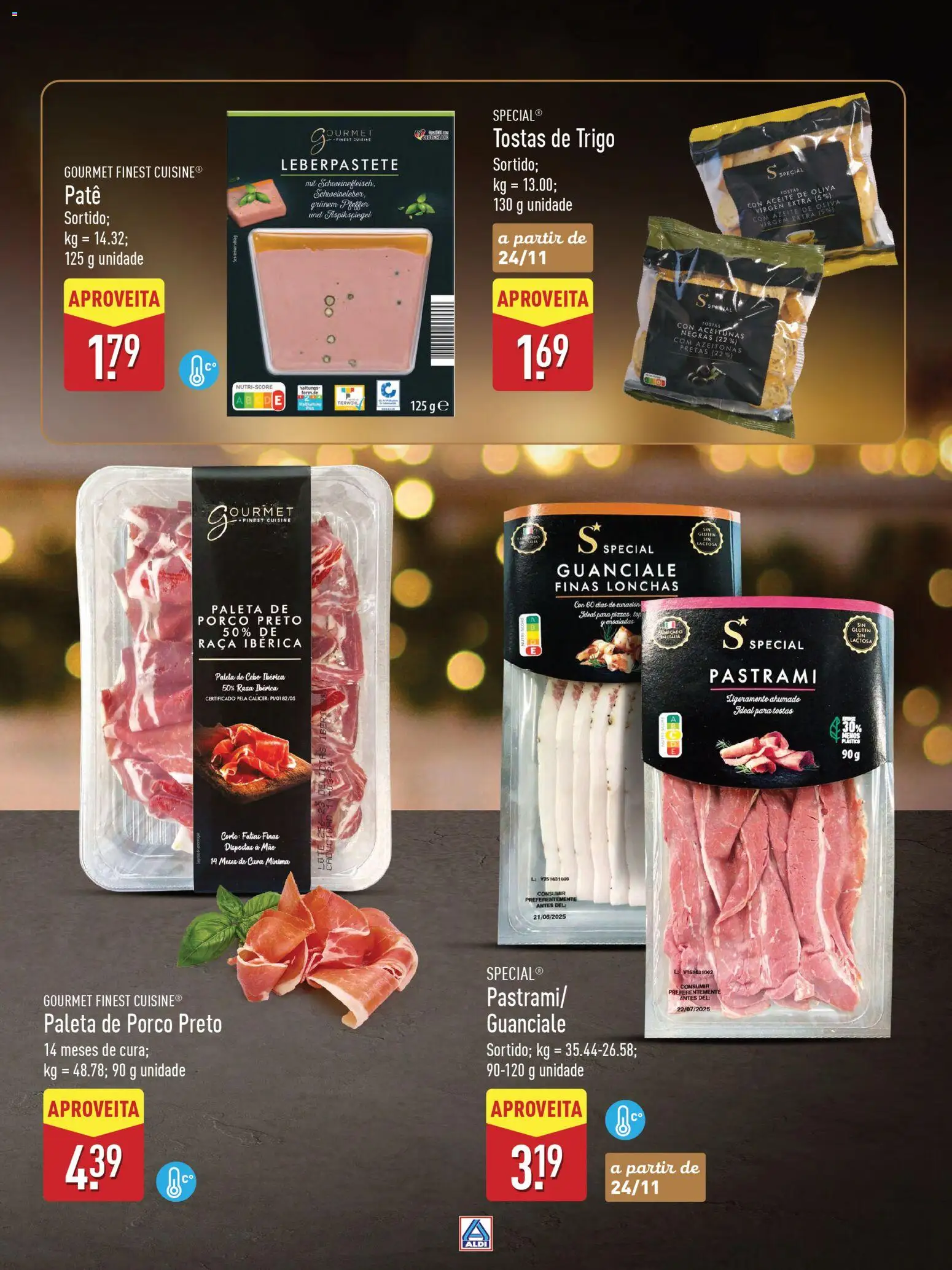 Aldi folheto │ válido de 22.11.2025 | Página: 19 | Produtos: Azeite, Azeitonas, Top, Tostas