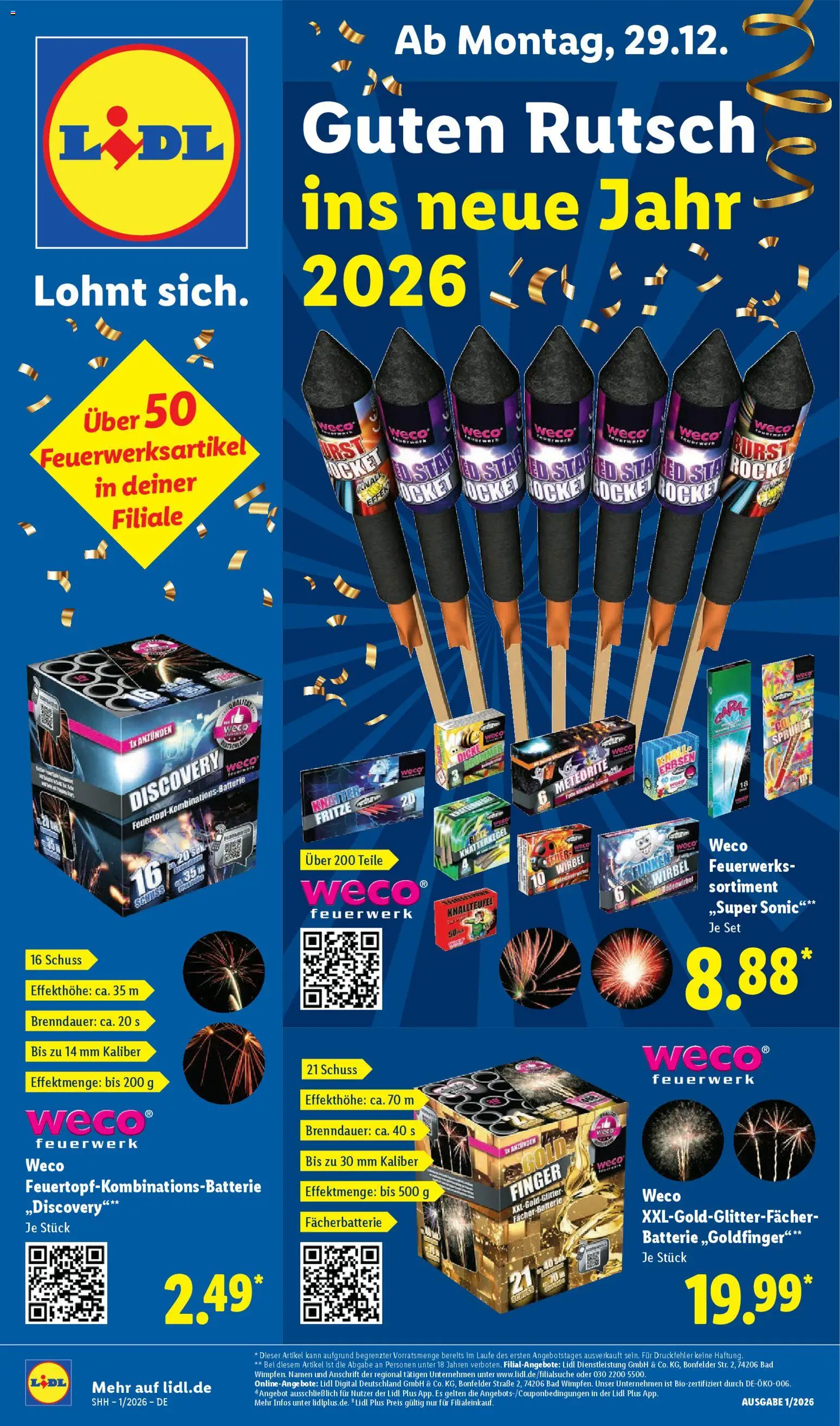 Lidl Prospekt Grimma – gültig ab 29.12.2025 | Seite: 1 | Produkte: Batterie, Bad, Erbsen