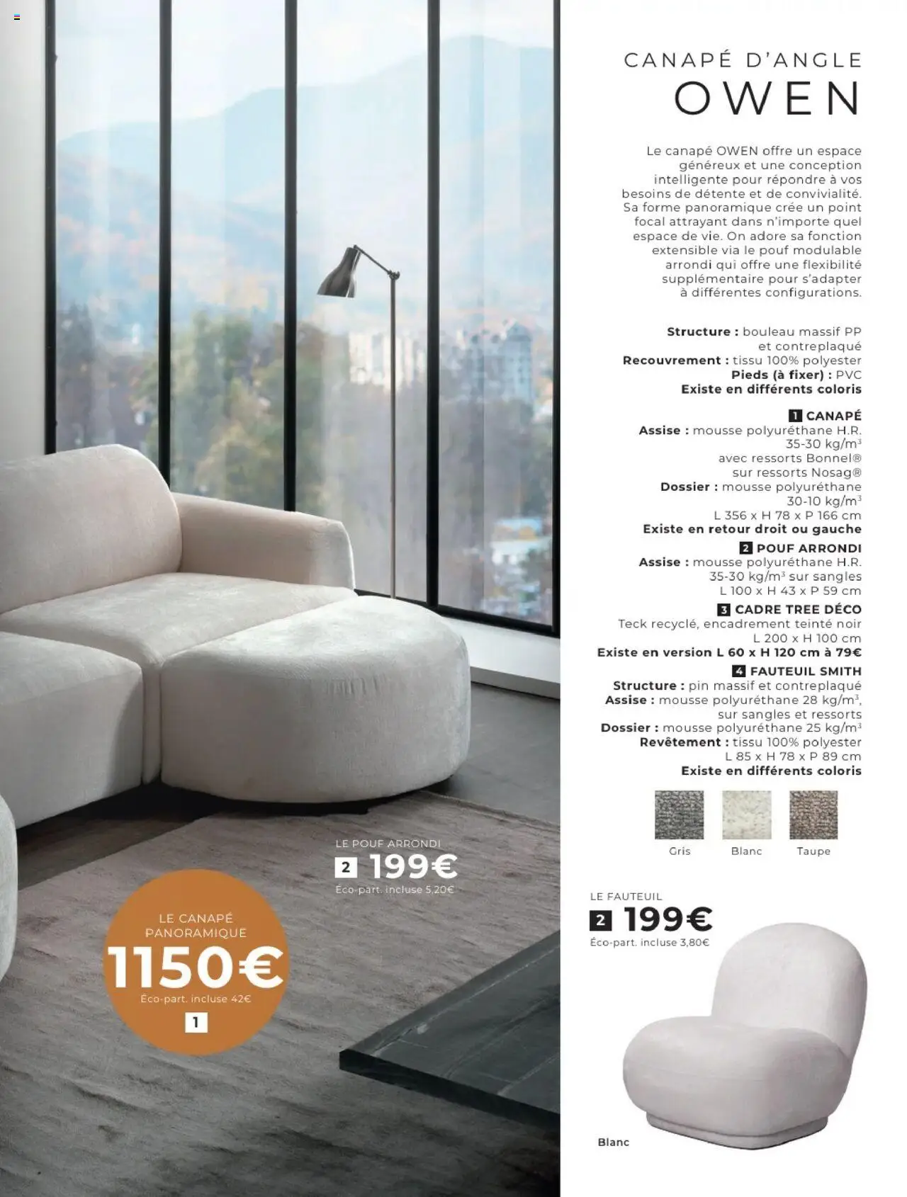 {H1} | Page: 29 | Produits: Mousse, Canapé, Fauteuil, Cadre