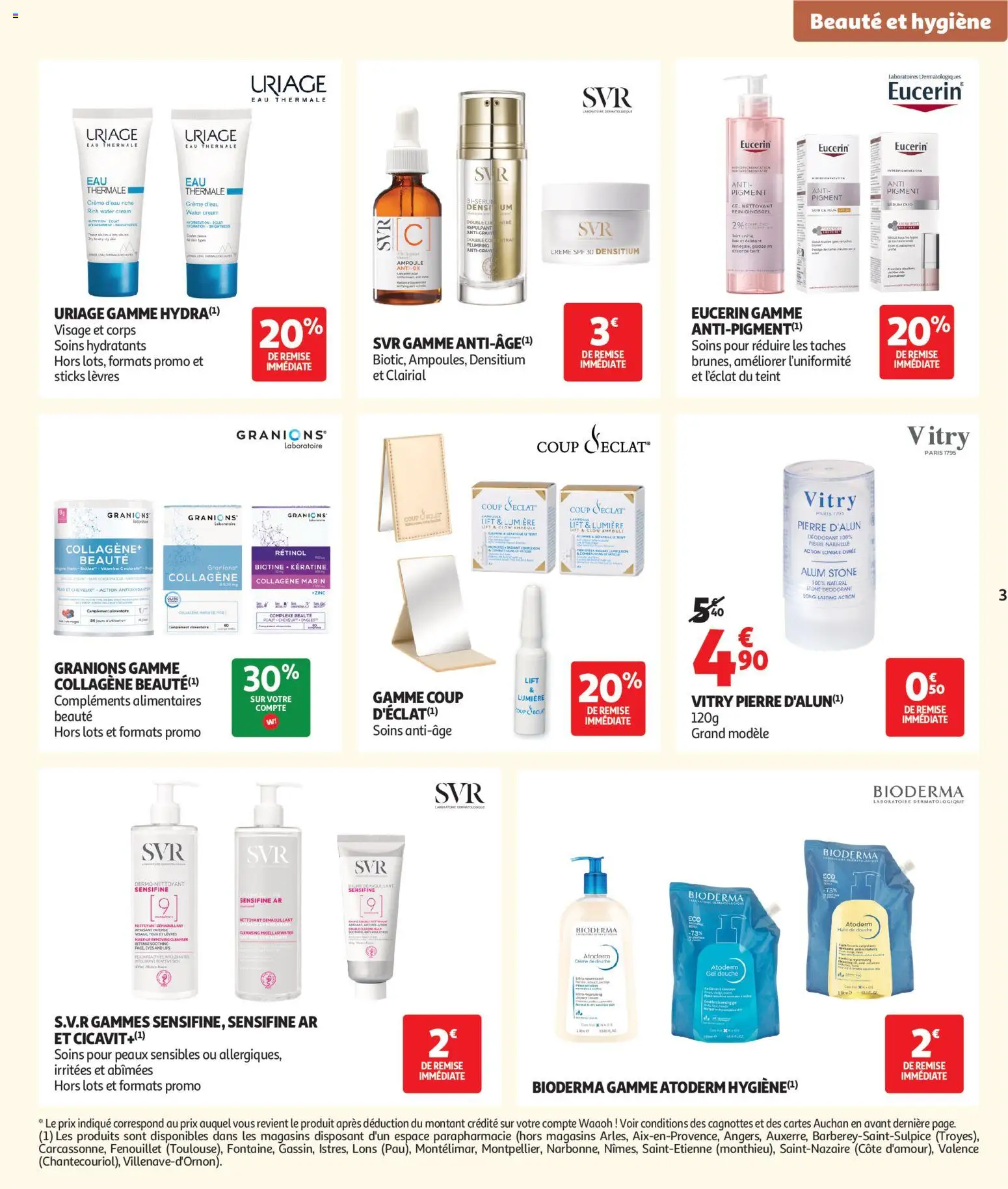 {H1} | Page: 3 | Produits: Démaquillant, Gel douche, Déodorant, Douche