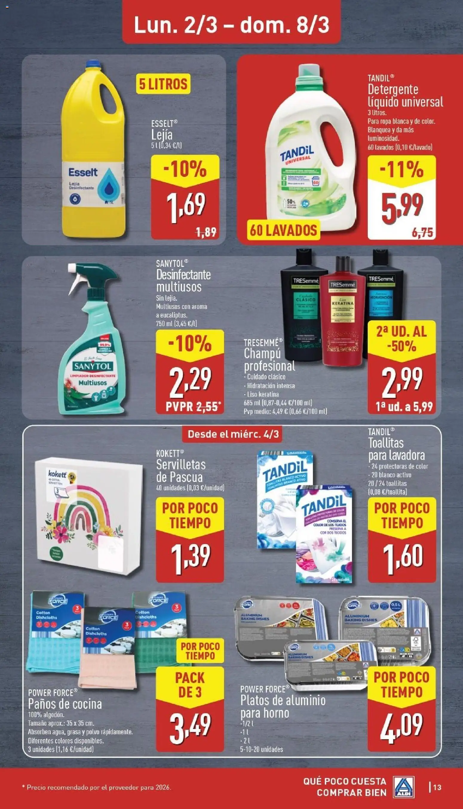 Aldi folleto Canarias │ válido desde el 02.03.2026 | Página: 13 | Productos: Champú, Ropa, Lavadora, Horno