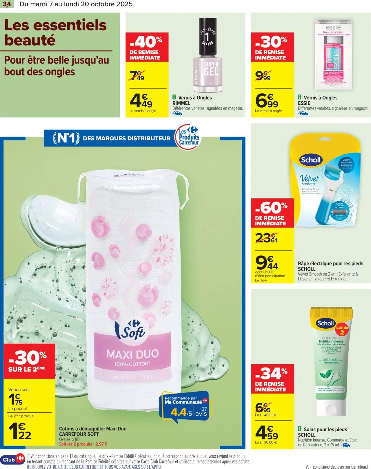 {H1} | Page: 40 | Produits: Râpe électrique, Vernis à ongle, Gommage, Crème