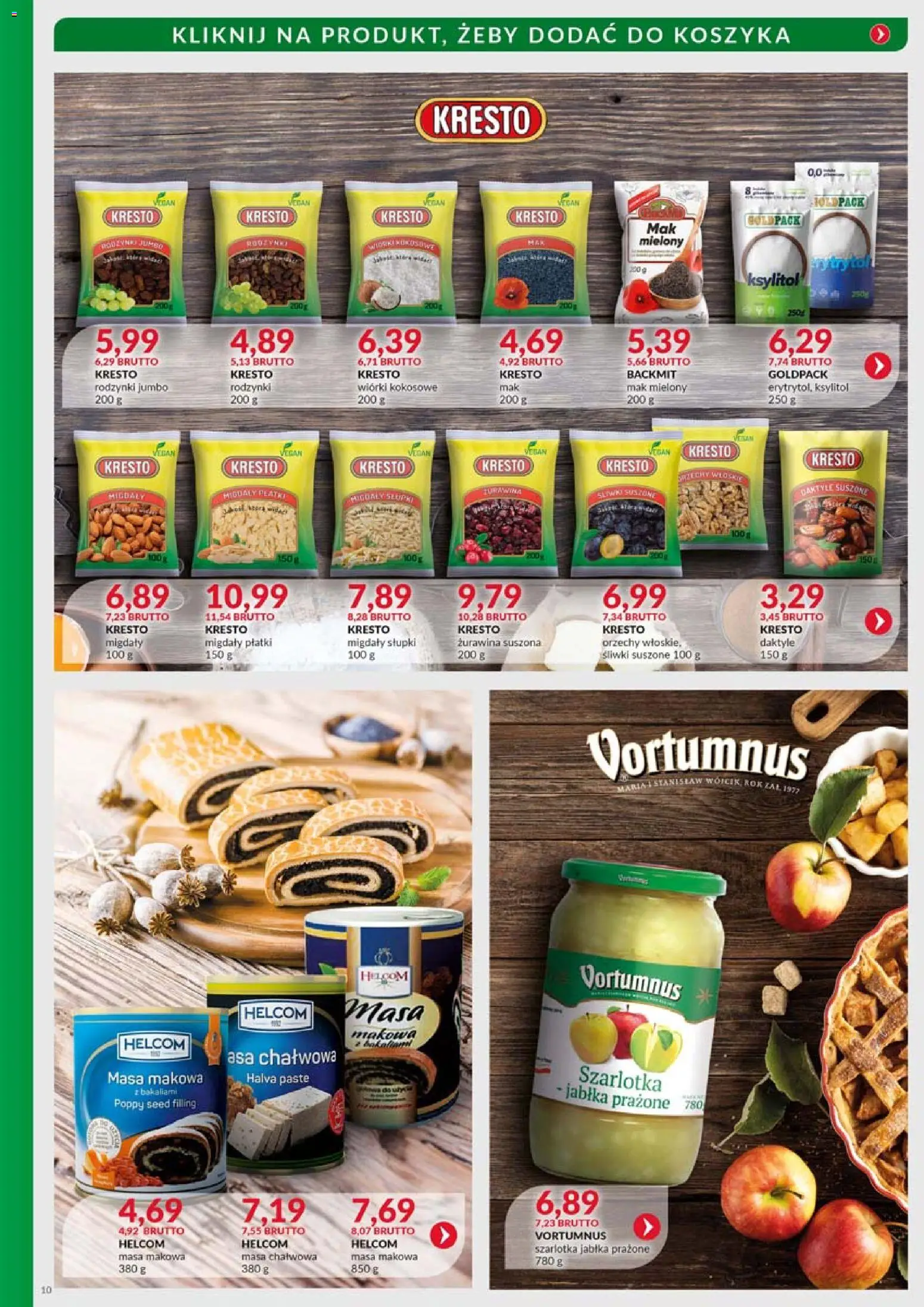 Eurocash Gazetka - Boże Narodzenia Kulinarka od 10.11.2025 | Strona: 10 | Produkty: Daktyle, Migdały płatki, Ksylitol, Płatki