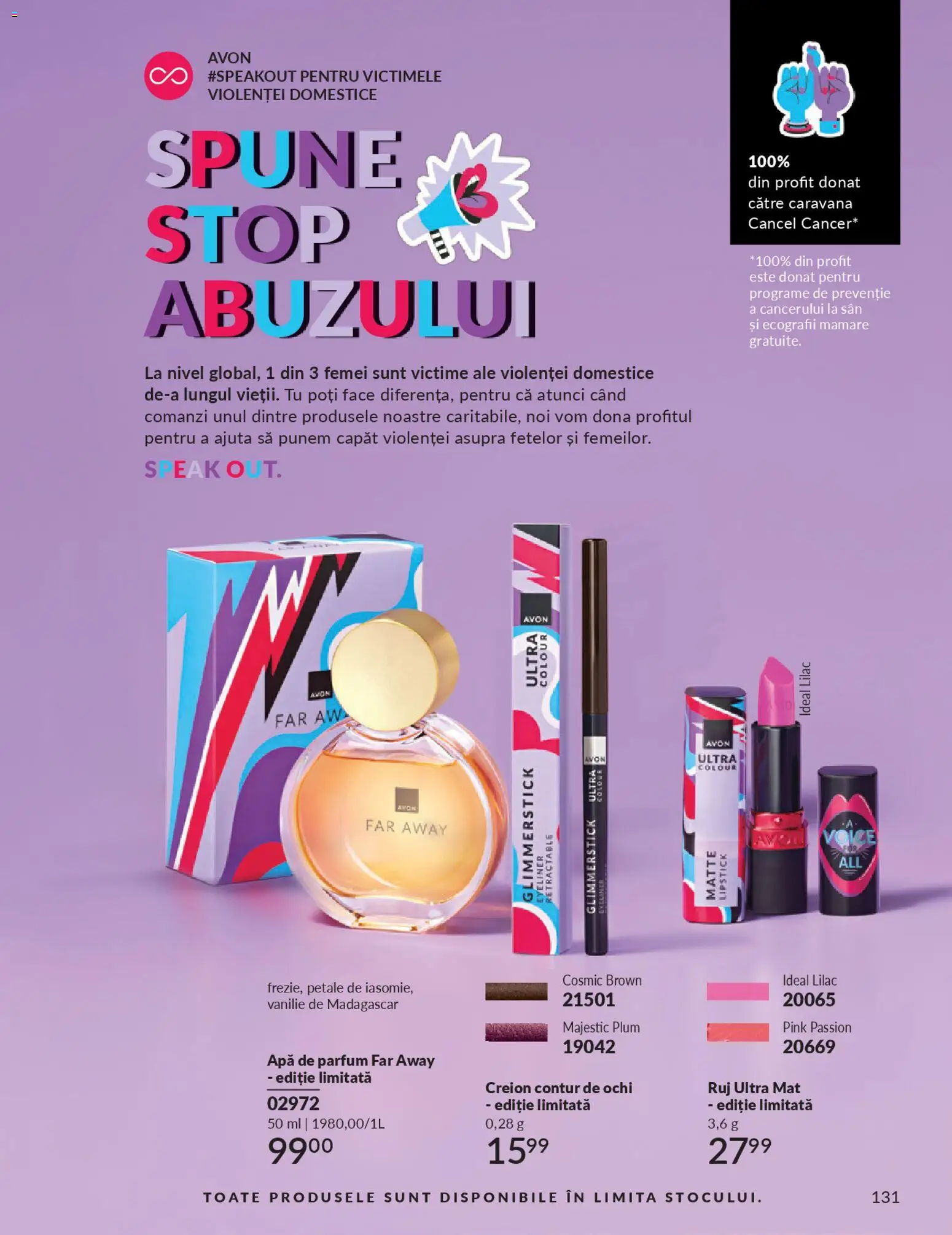 Noul catalog Avon – valabil de la 01.01.2026 | Pagină: 133 | Produse: Apă de parfum, Parfum, Ruj, Apă