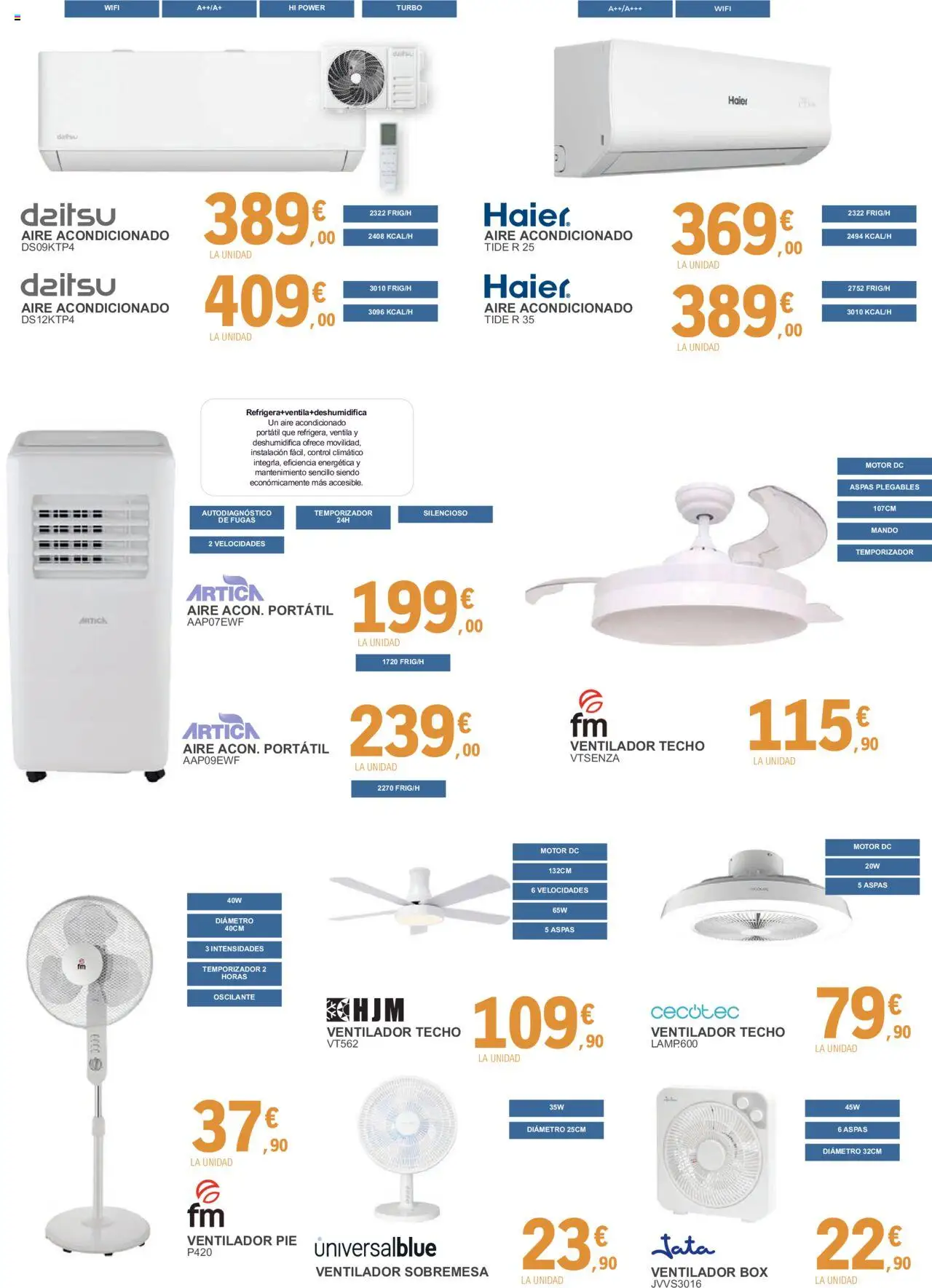 E.Leclerc - Especial Electrodomésticos │ válido desde el 09.06.2025 | Página: 7 | Productos: Aire acondicionado, Ventilador, Ventilador de pie