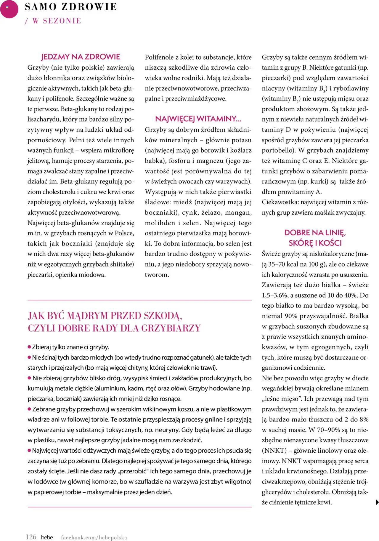 Hebe Gazetka - Magazyn od 01.05.2025 | Strona: 126 | Produkty: Pieczarki, Boczniaki, Róż, Warzywa