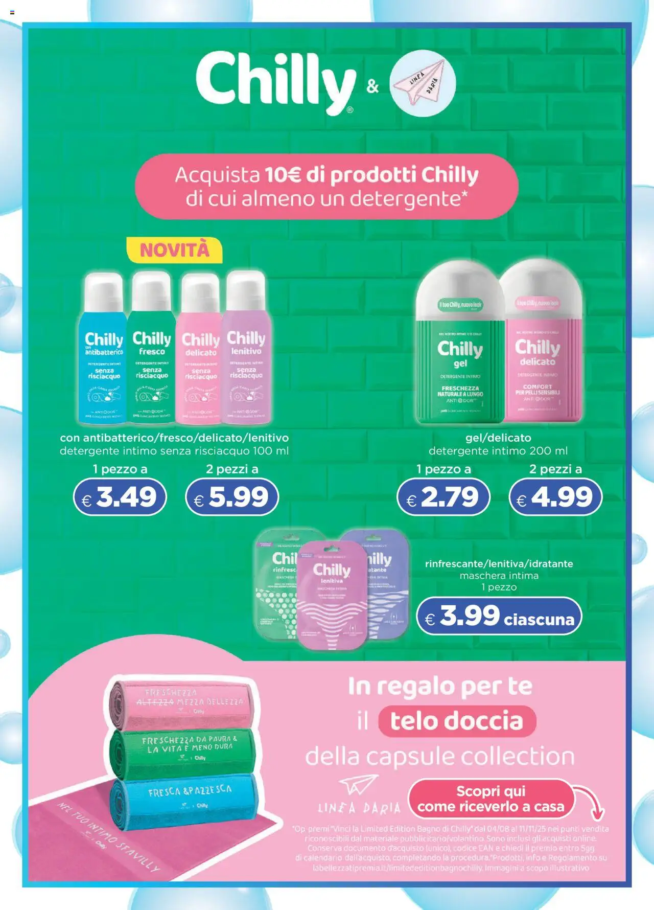 Volantino Acqua e Sapone del 10.08.2025 | Pagina: 13 | Prodotti: Detergente intimo, Detergente, Intimo, Bagno
