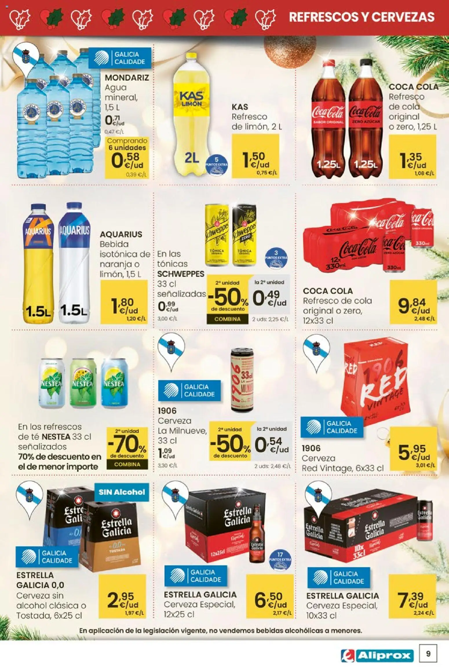 Eroski - Aliprox │ válido desde el 18.12.2025 | Página: 9 | Productos: Cerveza, Té