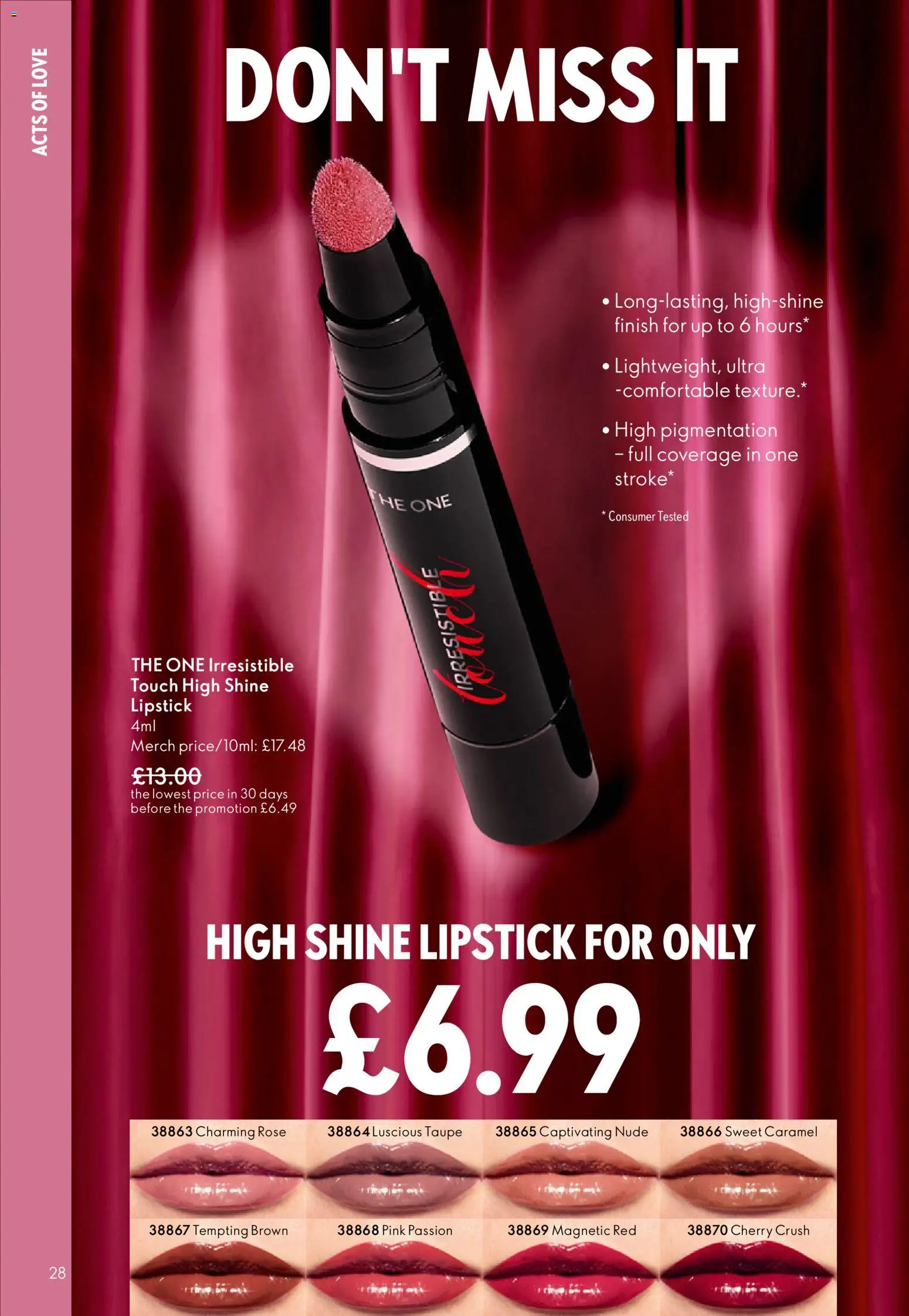 {H1} | Page: 28 | Products: Lipstick