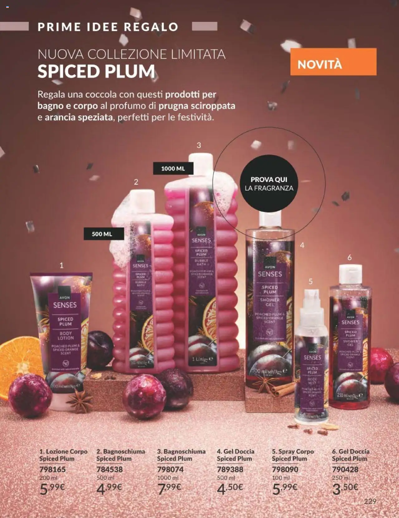 Volantino Avon del 01.10.2025 | Pagina: 229 | Prodotti: Bagnoschiuma, Body, Bagno, Doccia