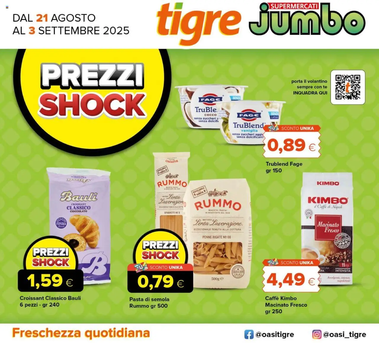 Volantino Tigre del 21.08.2025 | Pagina: 1 | Prodotti: Caffè, Tè, Cocco, Macinato