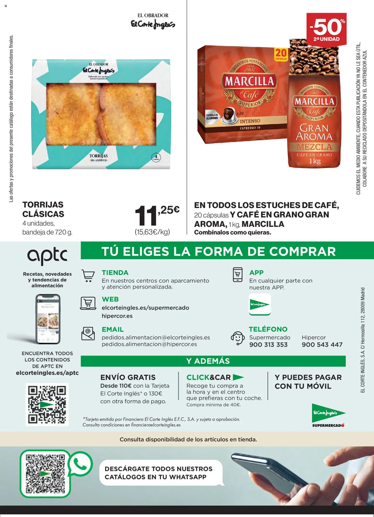 El Corte Inglés ofertas │ válido desde el 12.03.2026 | Página: 24 | Productos: Café, Teléfono, Café en grano, Bandeja