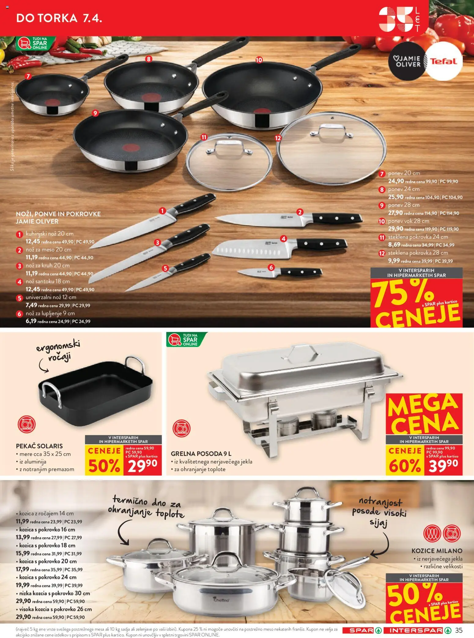 Novi Spar katalog ponudbe – veljaven od 25.03.2026 | Stran: 41 | Izdelki: Nož, Kozice, Kruh