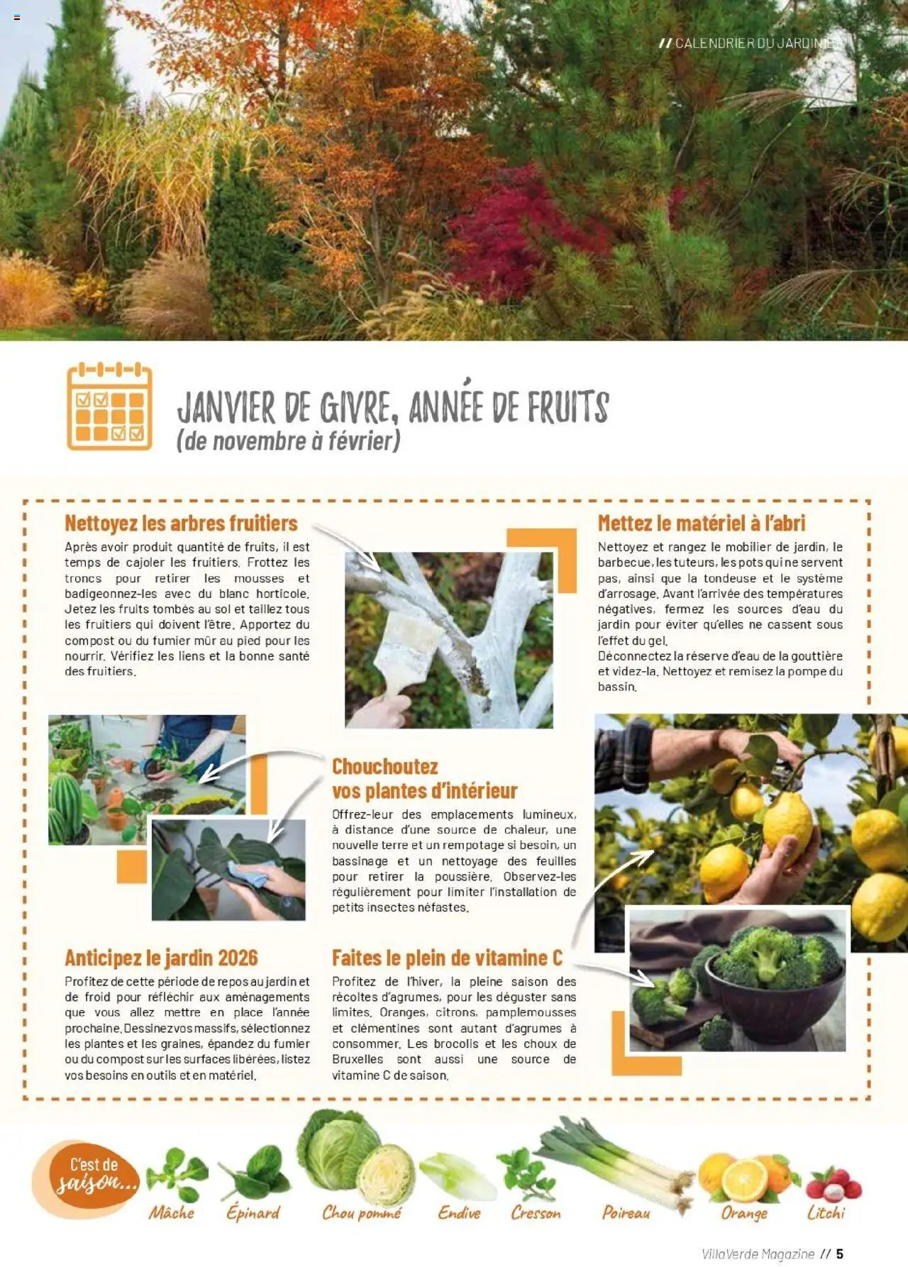  | Page: 5 | Produits: Calendrier, Poireau, Gouttière, Endive