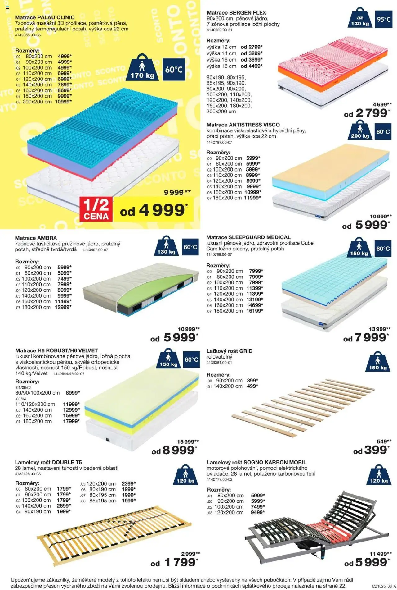 Sconto nábytek leták od 06.08.2025 | Strana: 6 | Produkty: Velvet, Matrace, Rošt, Modely